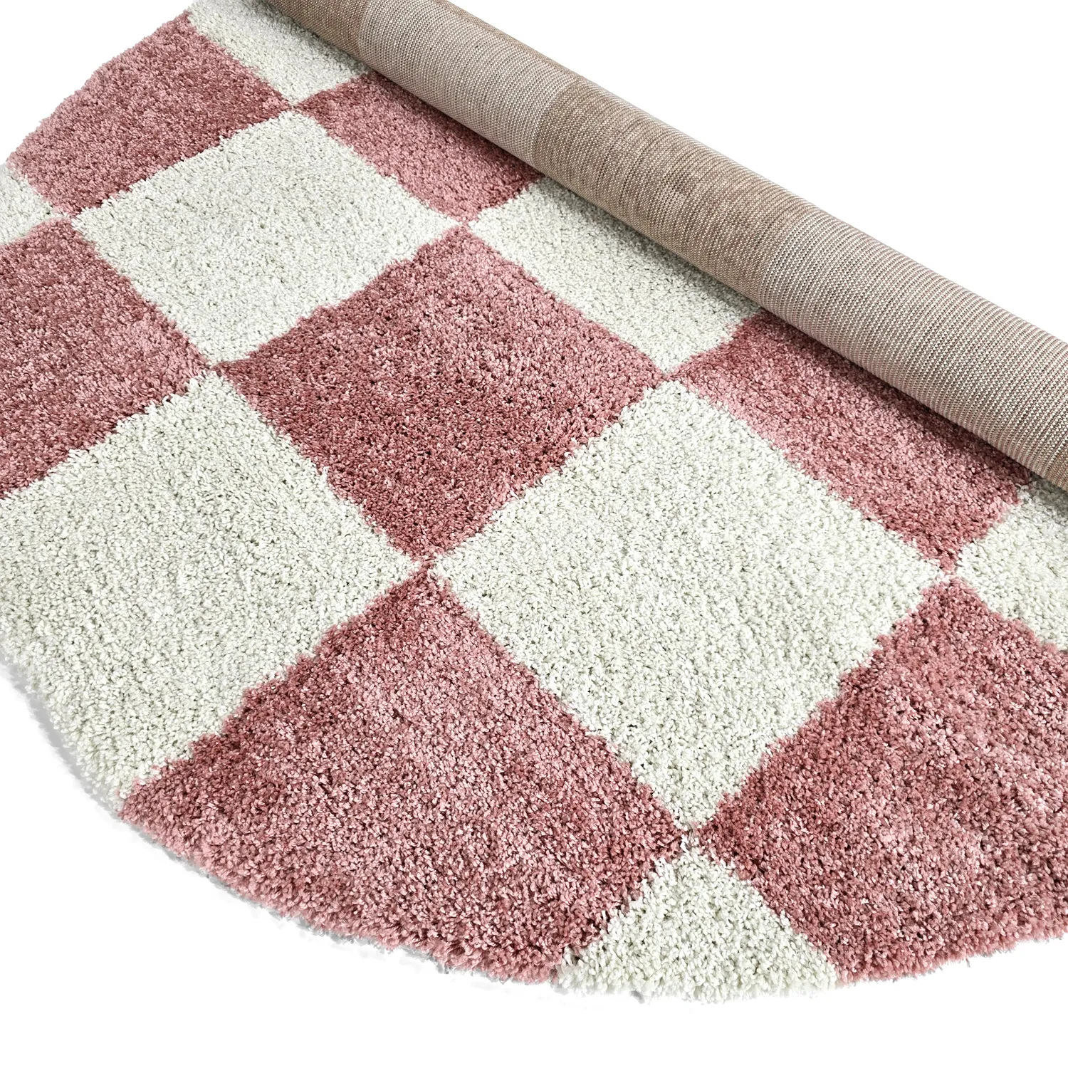 Round rugs - Gordes (pink/white)