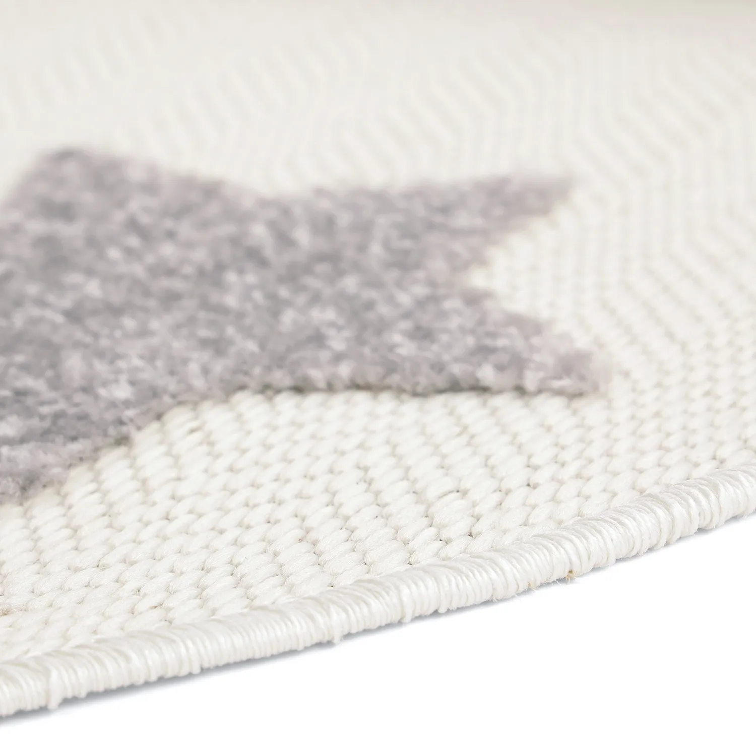 Round Children's Rug - Stars (cream/multi)