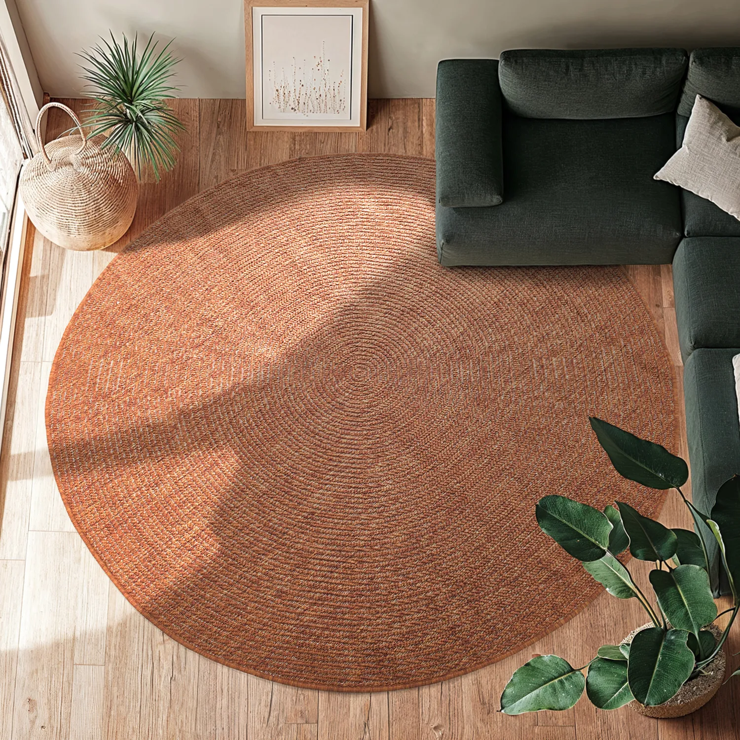 Round rug - Indoor/Outdoor Arlo (orange)