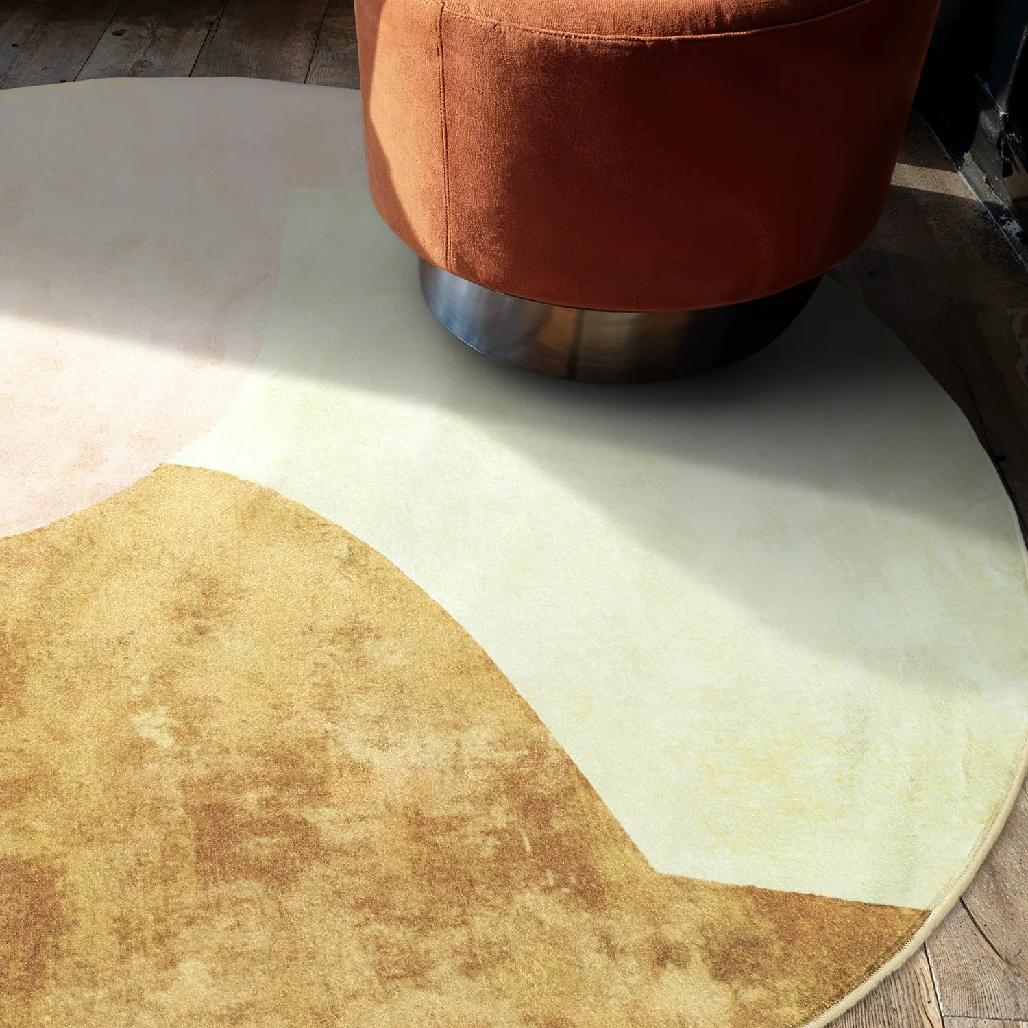 Round rug - Lazio (beige/pink)