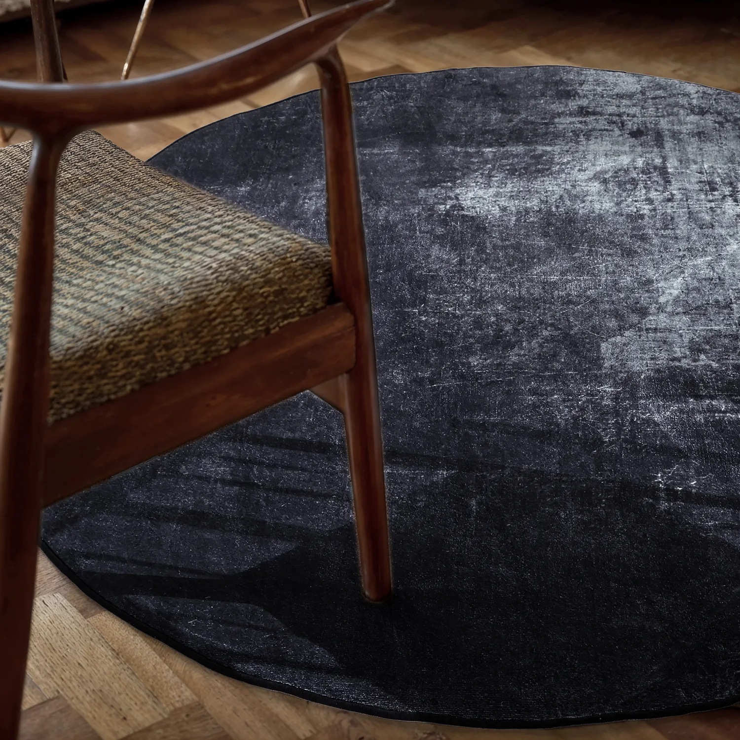 Round rug - Lynton (black)