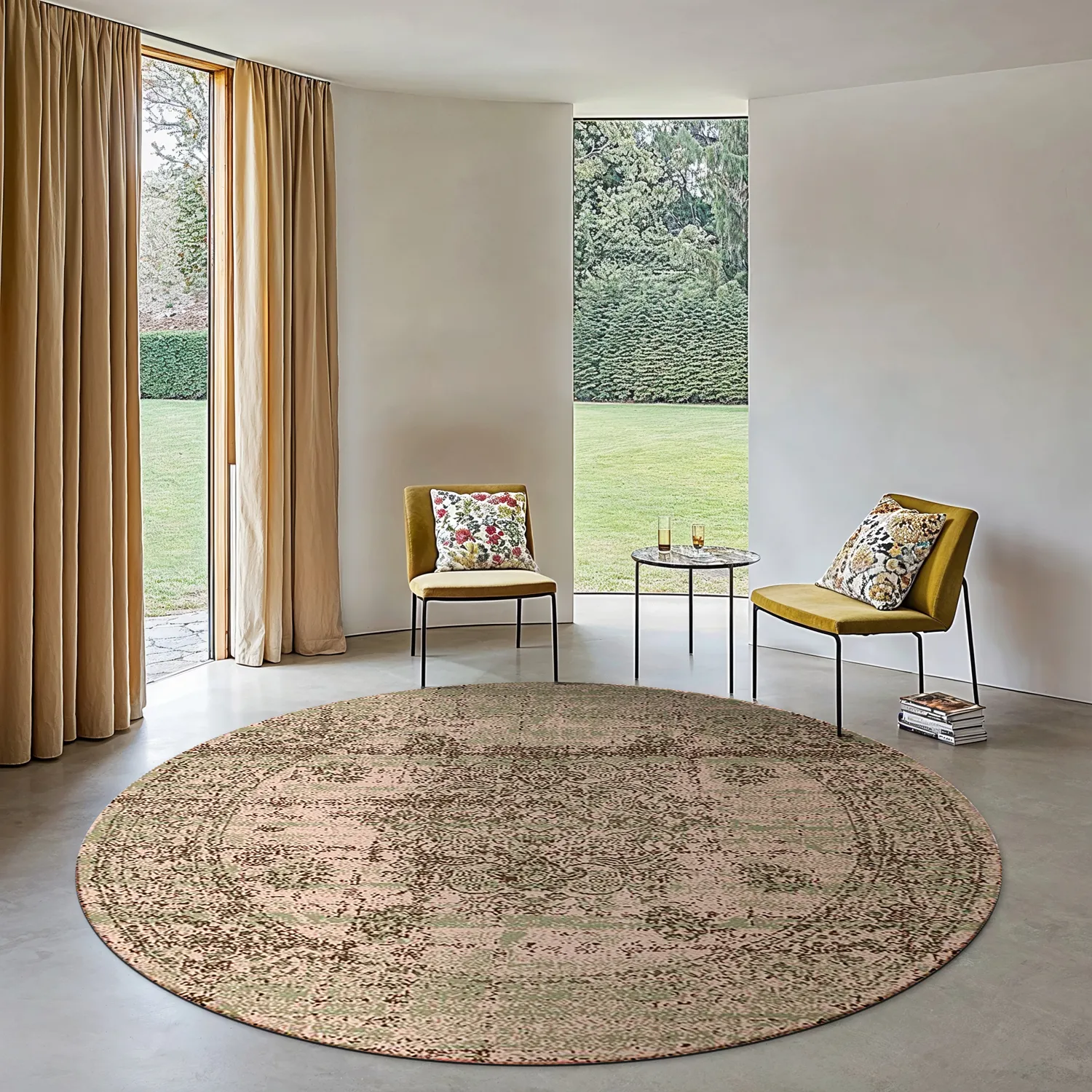 Round rug - Peking Royal (pink)