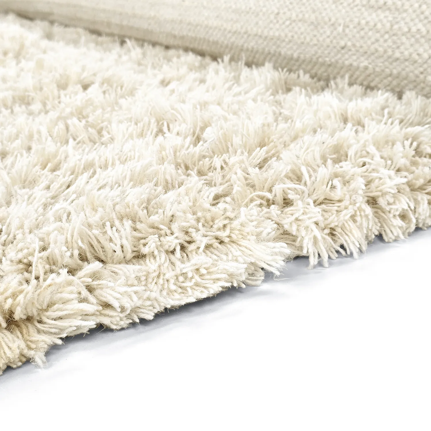 Shaggy rugs - Fassale Hand Woven Wool Shaggy (white)