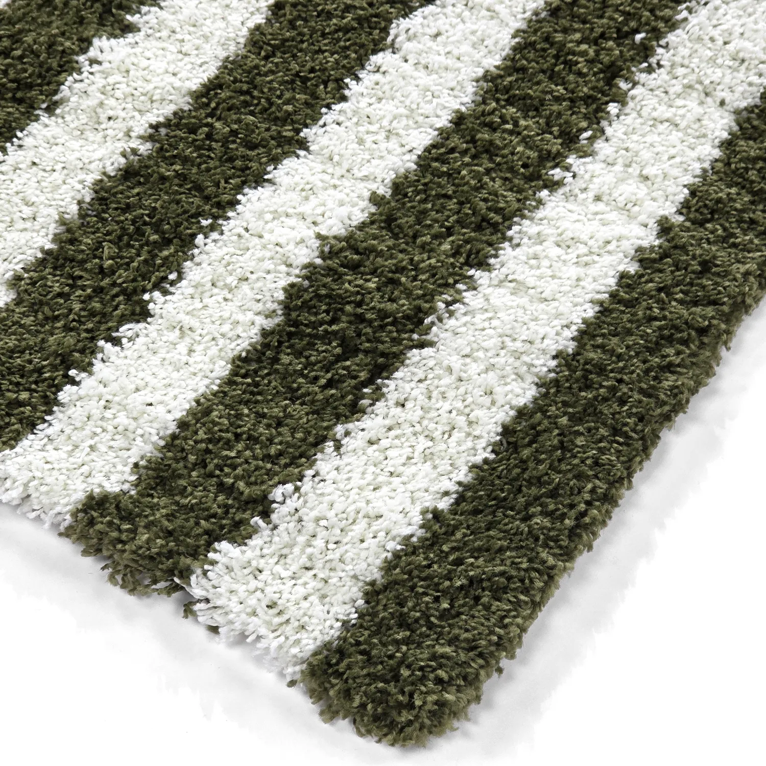 Shaggy rugs - Imilchil (white/green)