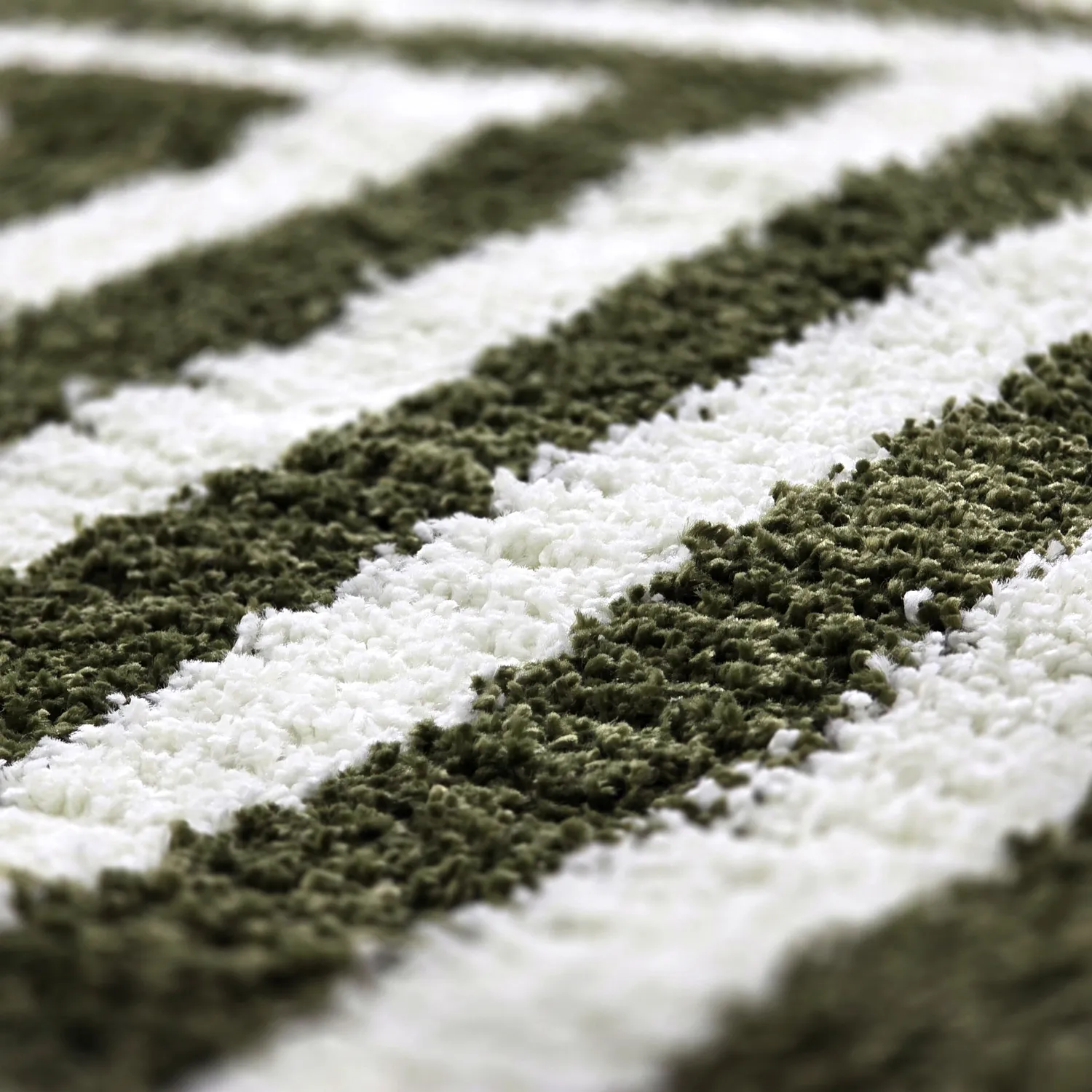 Shaggy rugs - Imilchil (white/green)