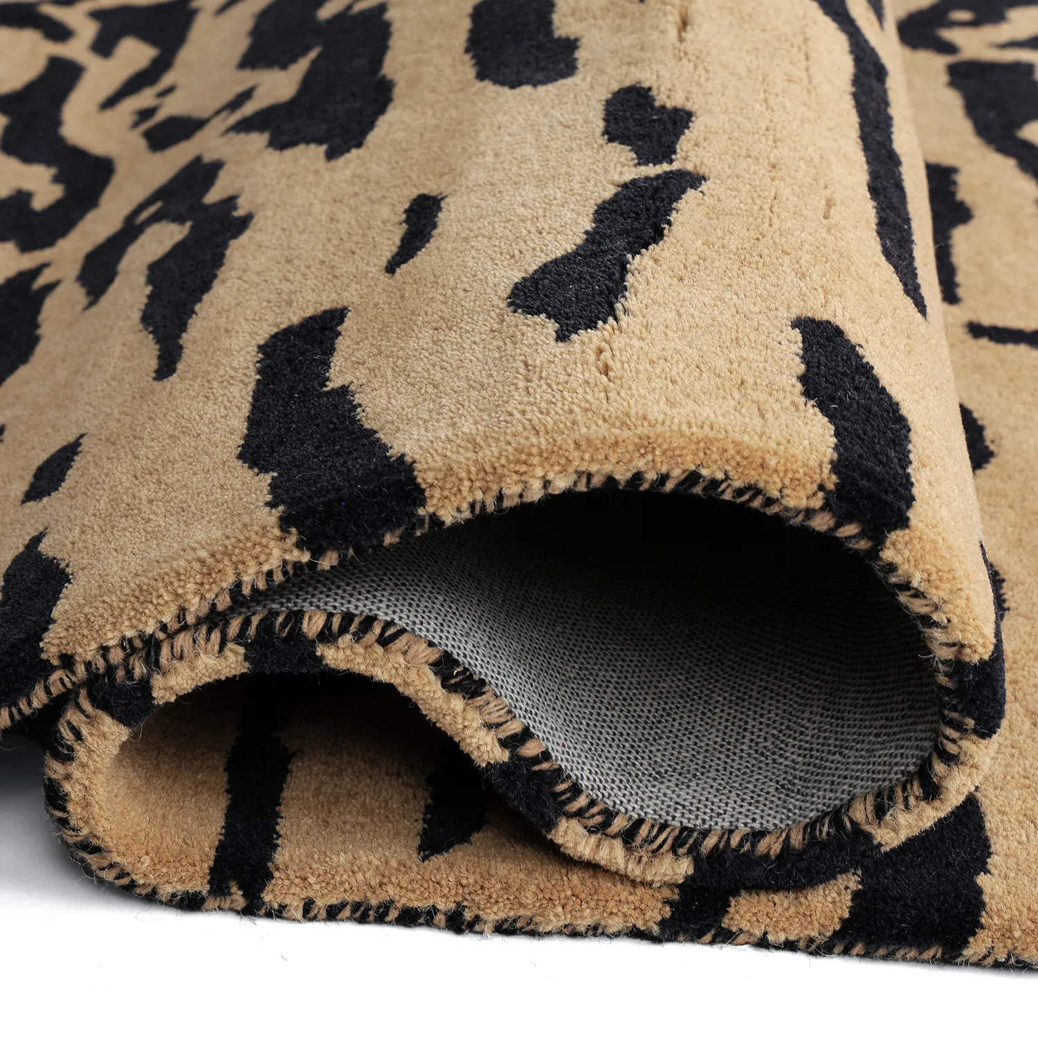 Shaggy rugs - Zebra Tufted Wool Premium (beige/black)