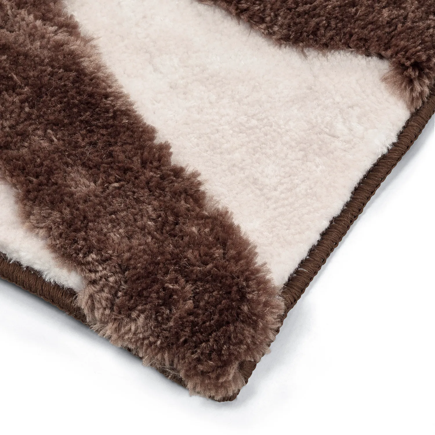 Shaggy rugs - Akaba (brown/light pink)