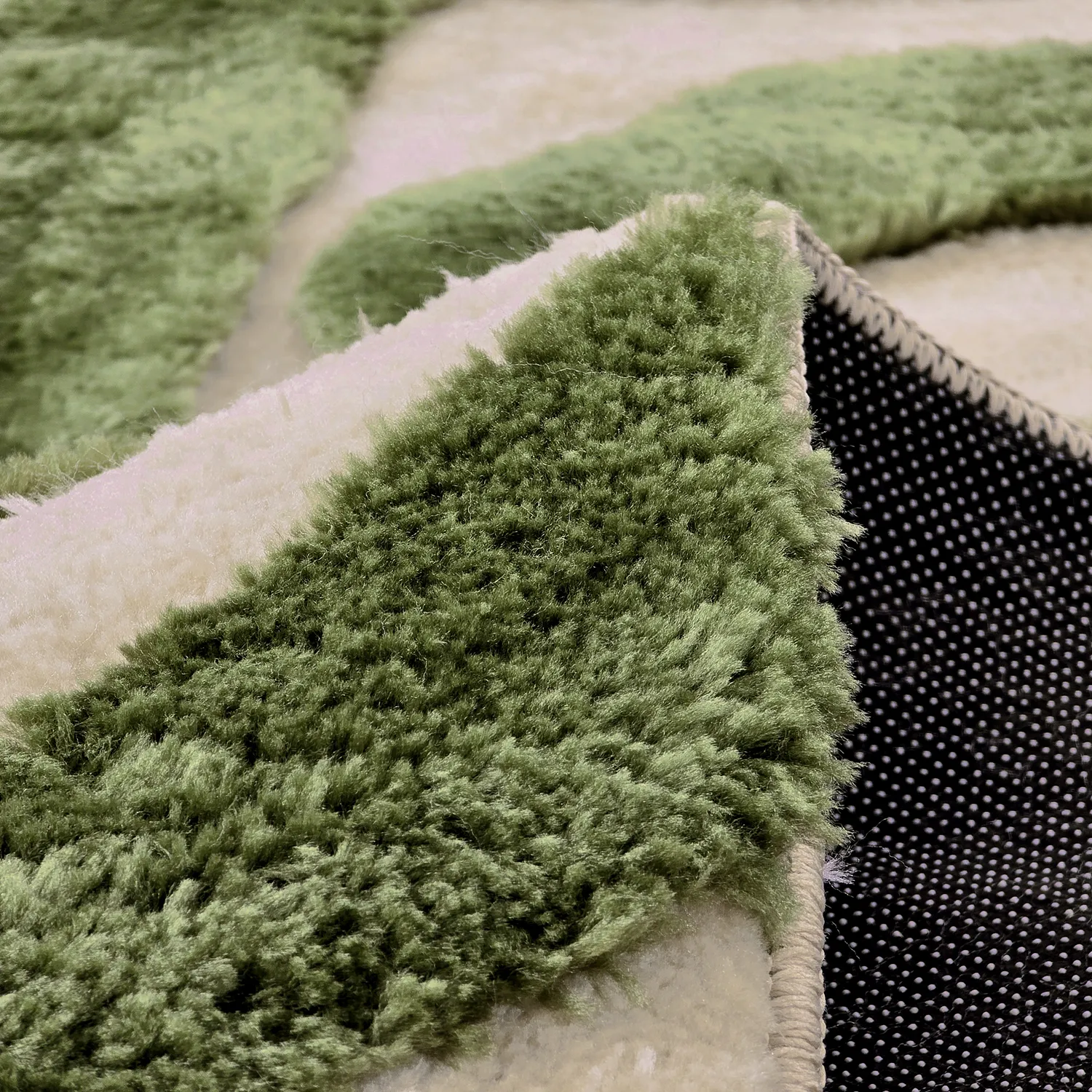 Shaggy rugs - Akaba (cream/green)