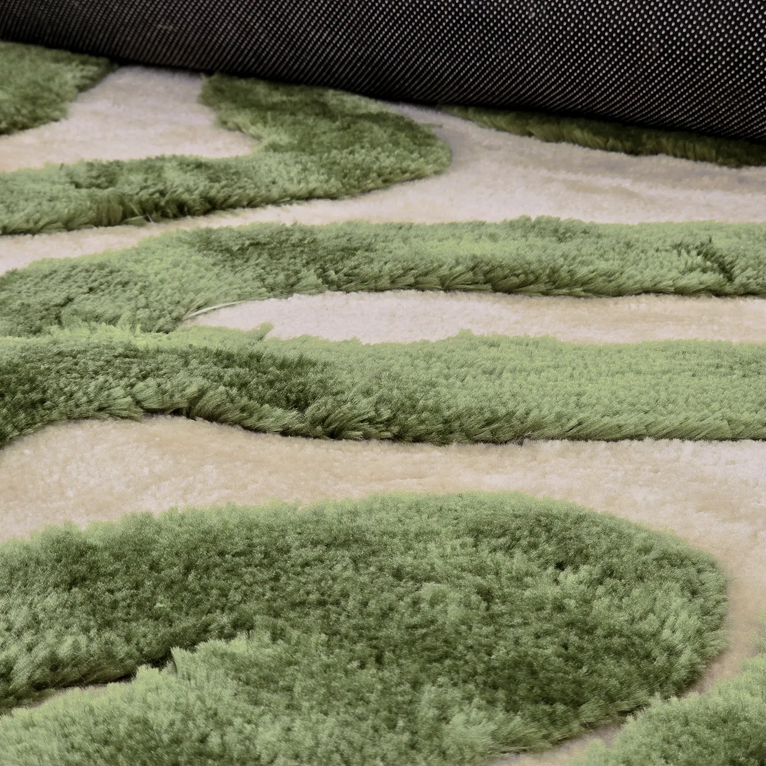 Shaggy rugs - Akaba (cream/green)