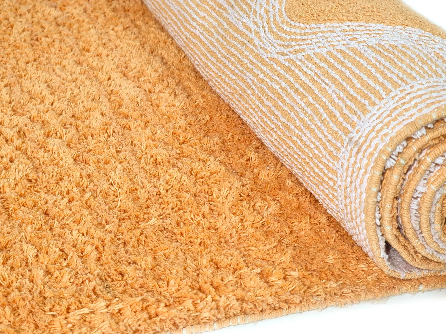 Shaggy rugs - Amira Natural Cotton Shaggy (orange/pink)