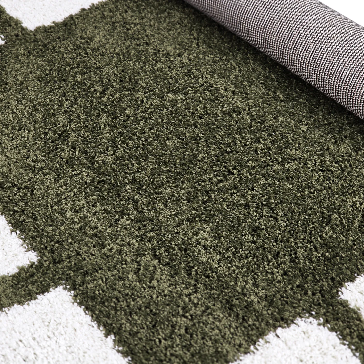 Shaggy rugs - Asilah (green/white)