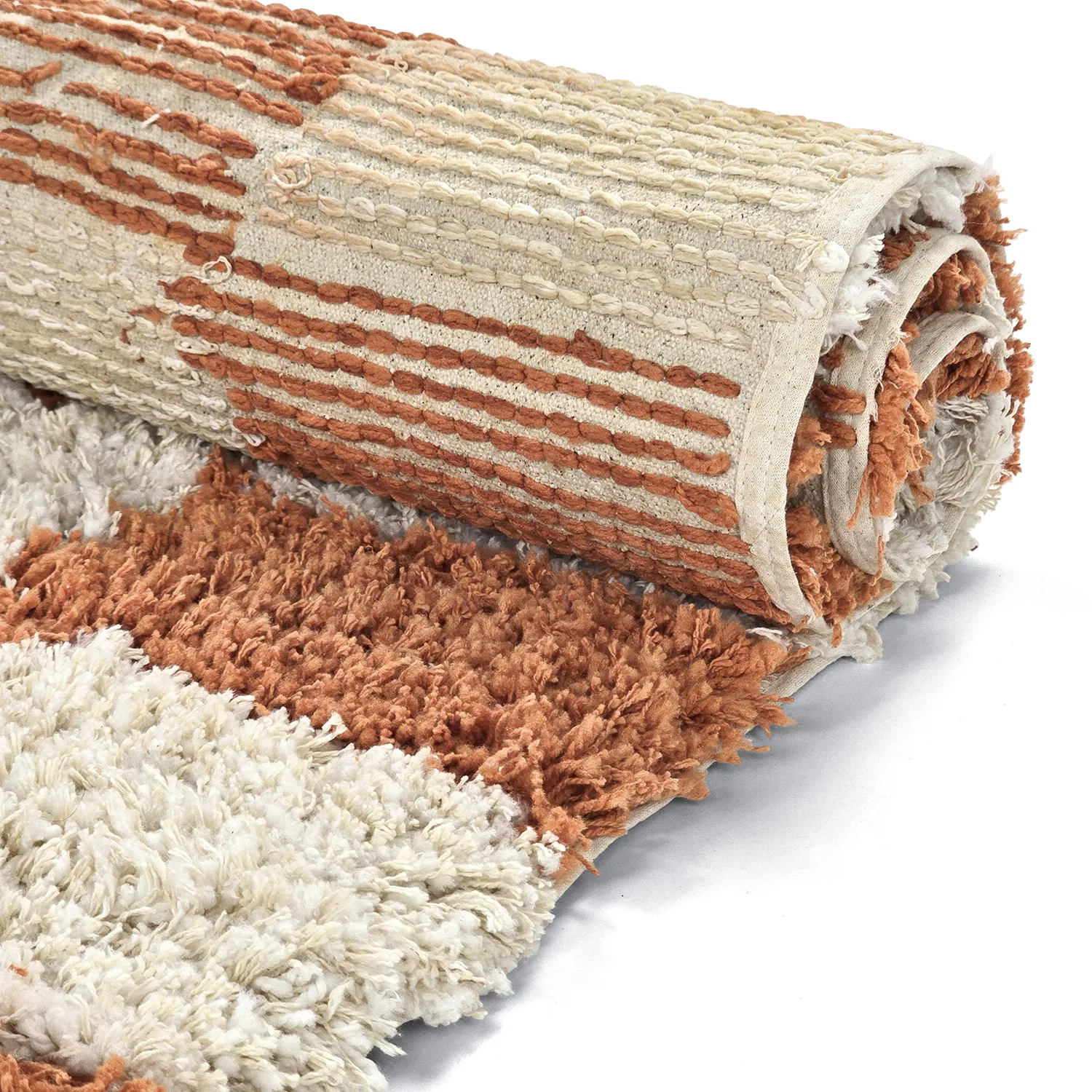Shaggy rugs - Atrani Natural Cotton Shaggy (orange)