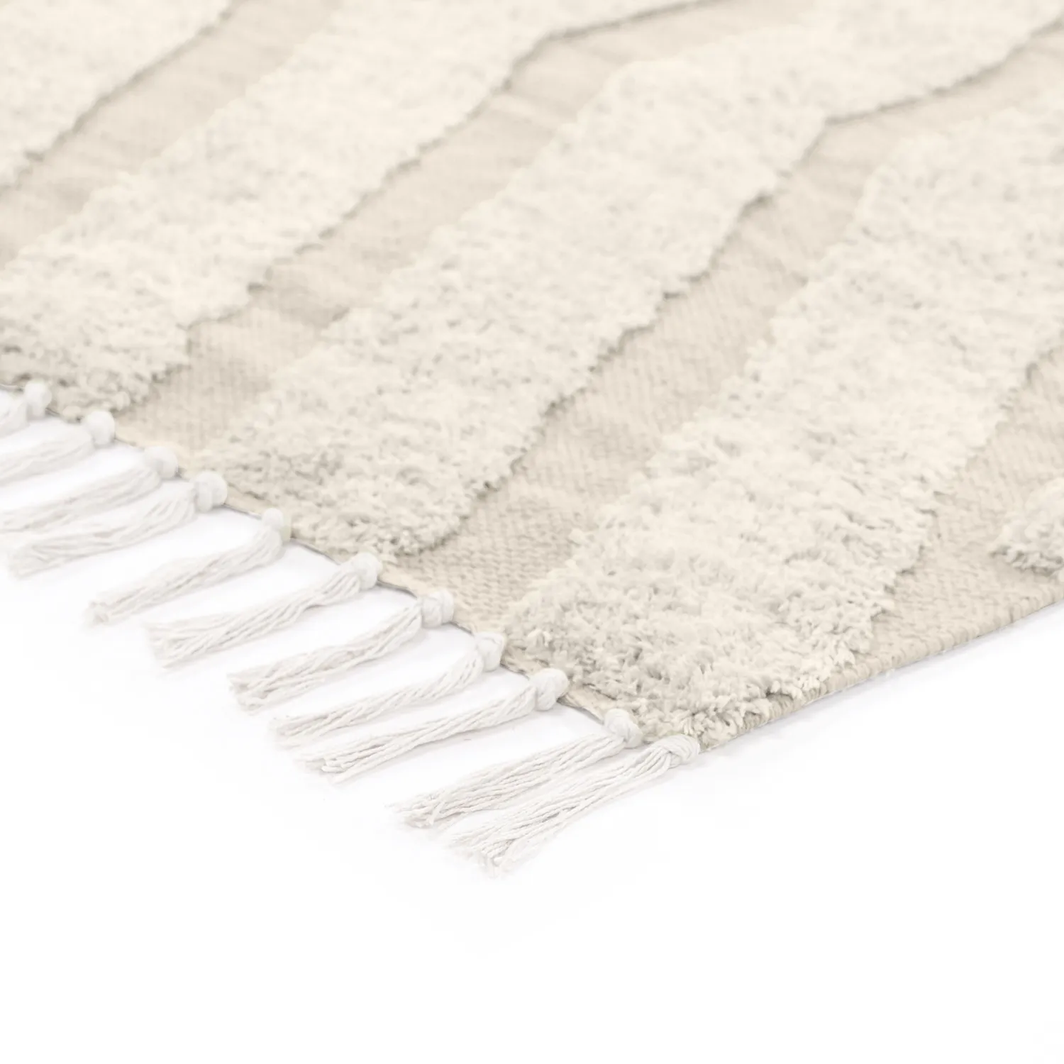 Shaggy rugs - Callista Natural Cotton Shaggy (beige)