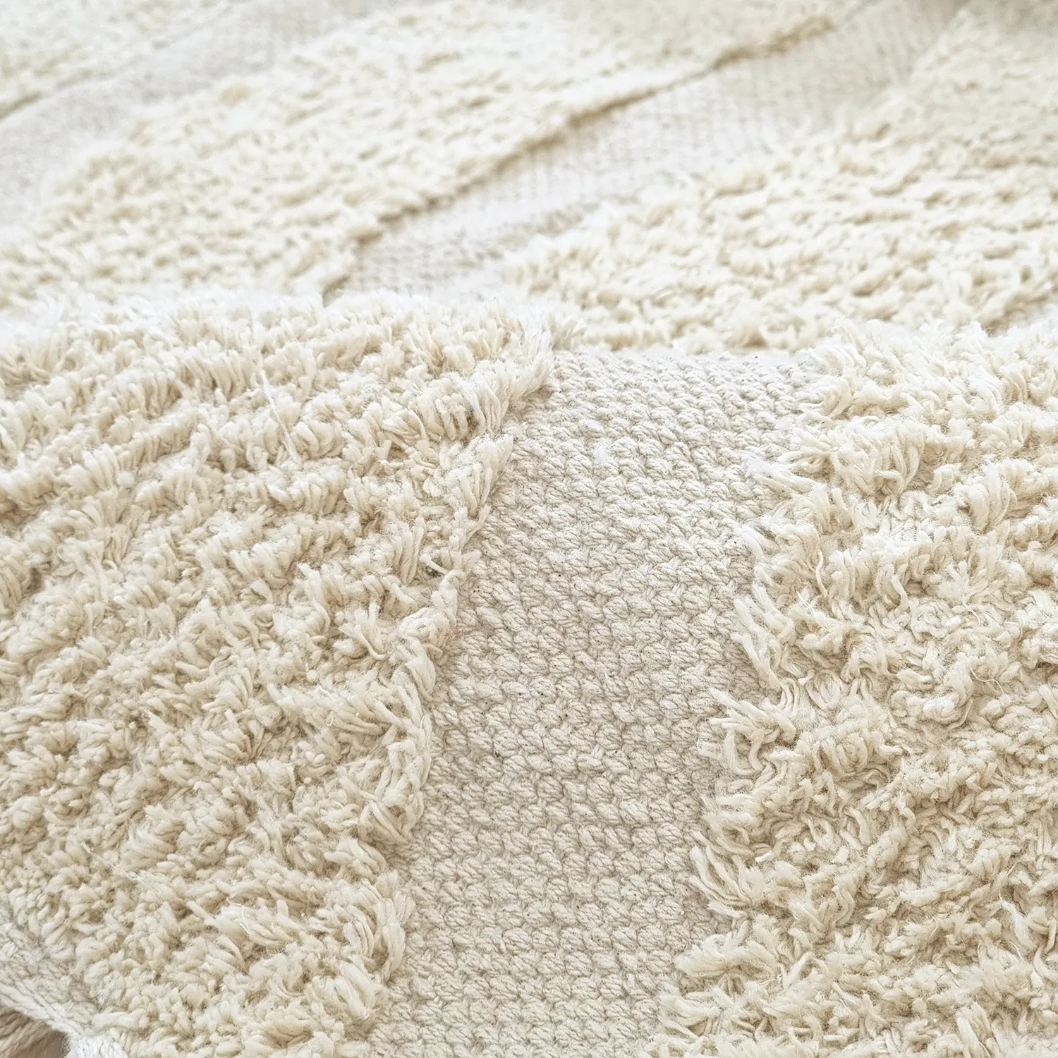 Shaggy rugs - Callista Natural Cotton Shaggy (beige)
