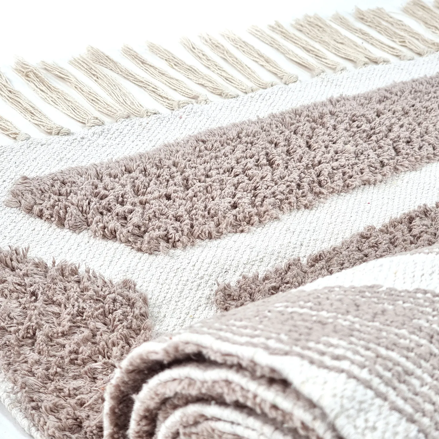Shaggy rugs - Callista Natural Cotton Shaggy (taupe)