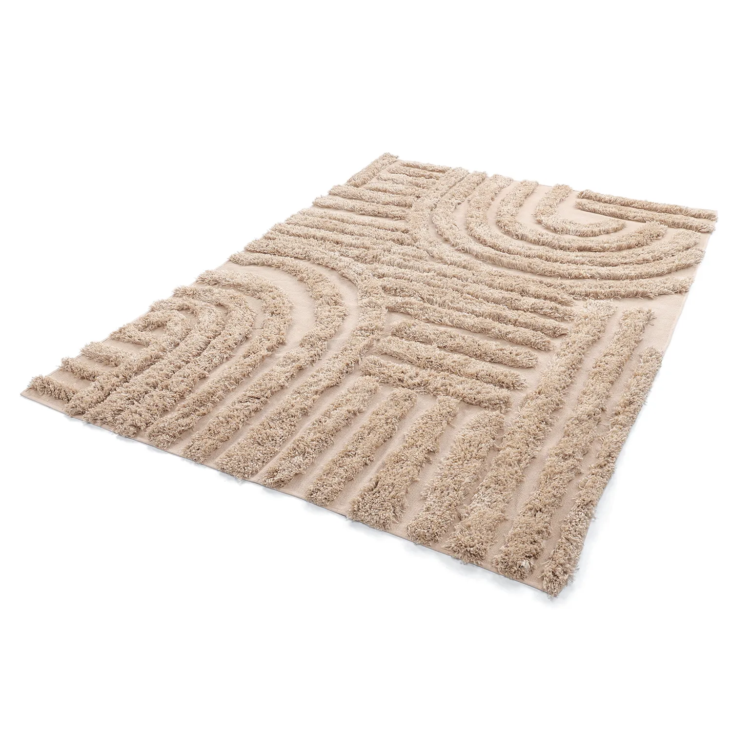 Shaggy rugs - Cazorla Natural Cotton Shaggy (beige)