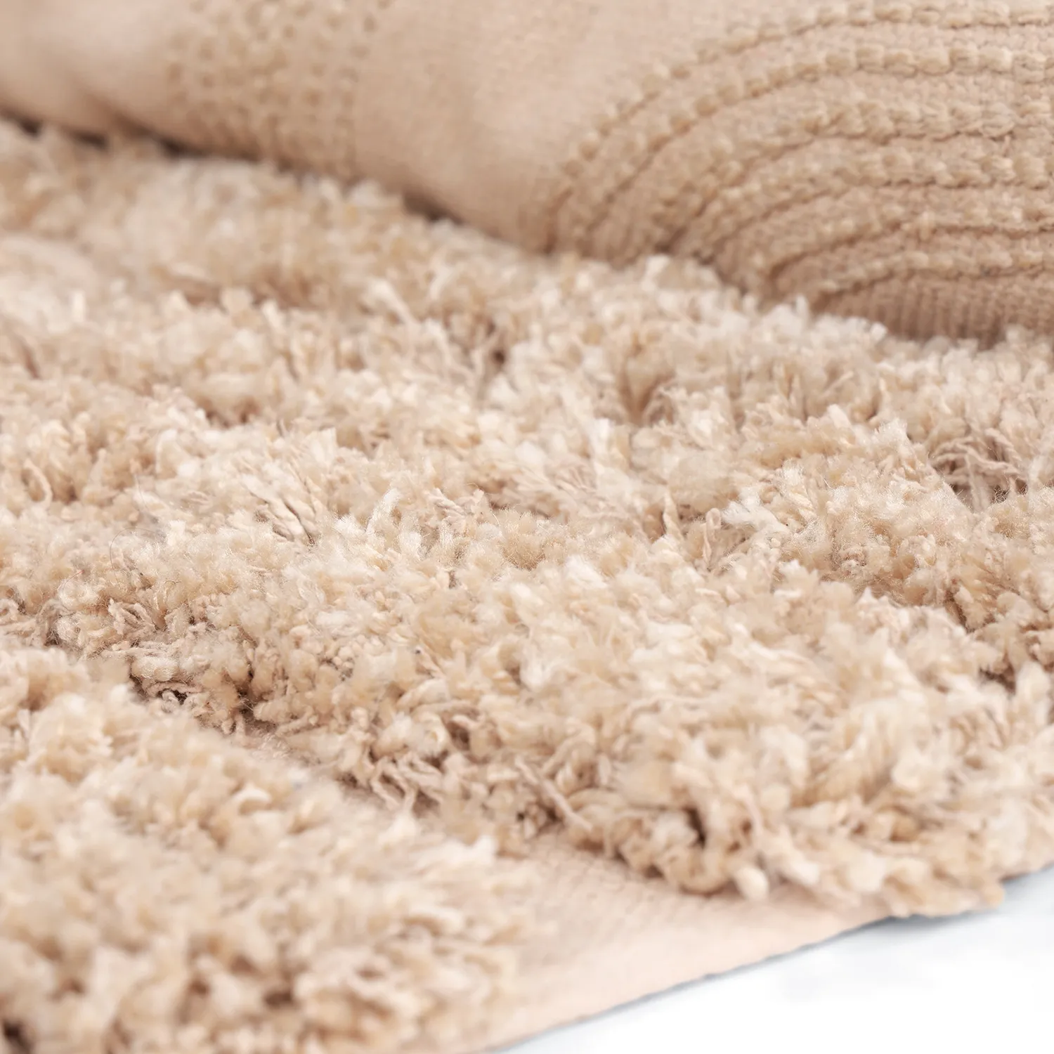 Shaggy rugs - Cazorla Natural Cotton Shaggy (beige)