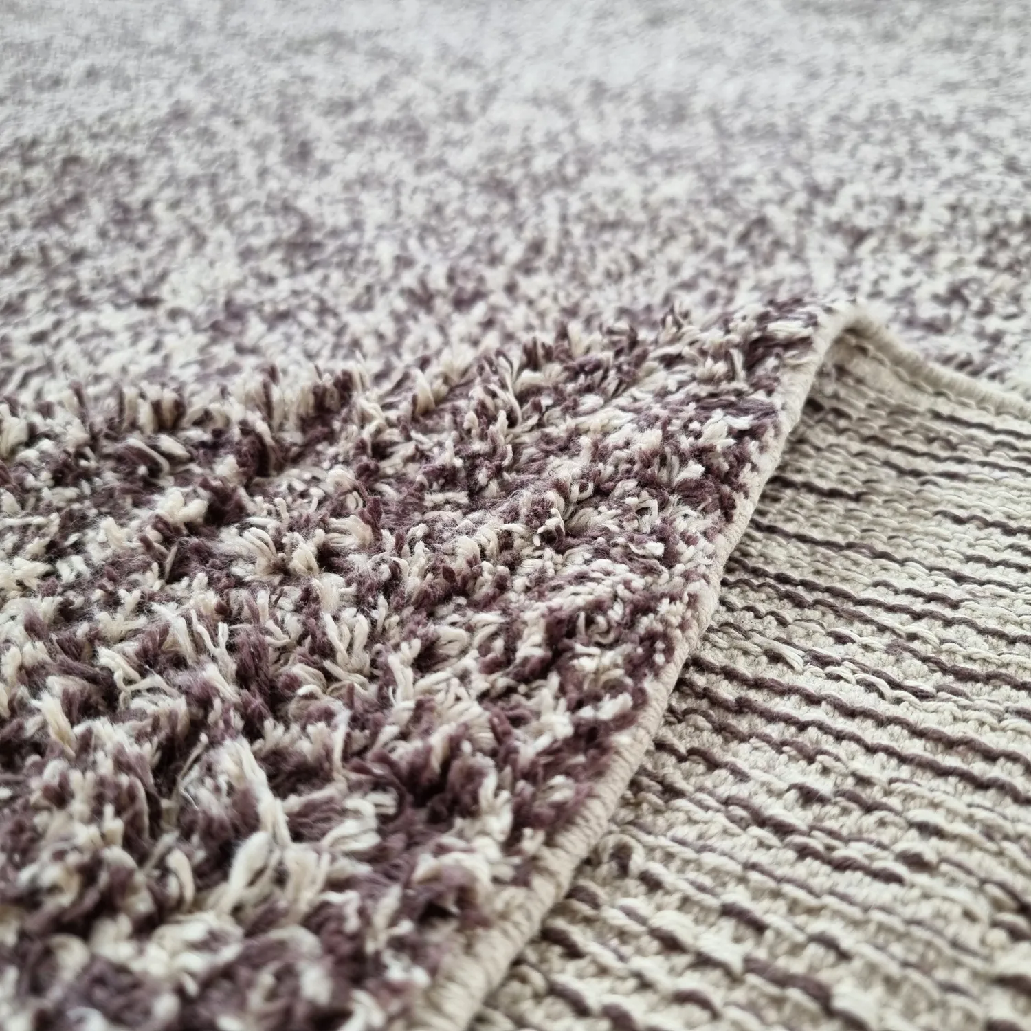 Shaggy rugs - Celina Natural Cotton Shaggy (beige/brown)