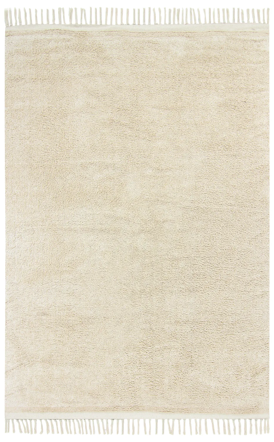 Shaggy rugs - Celina Natural Cotton Shaggy (off white/beige)