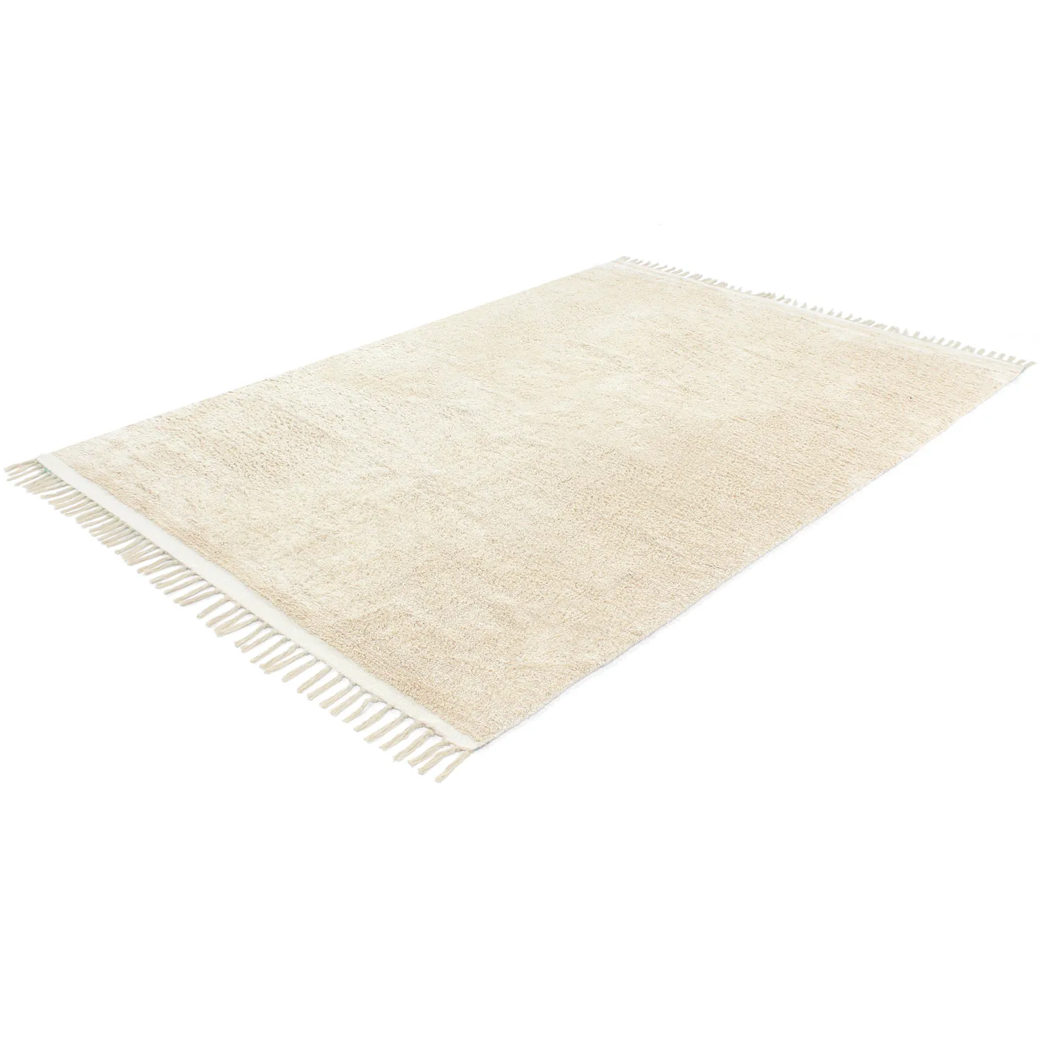 Shaggy rugs - Celina Natural Cotton Shaggy (off white/beige)