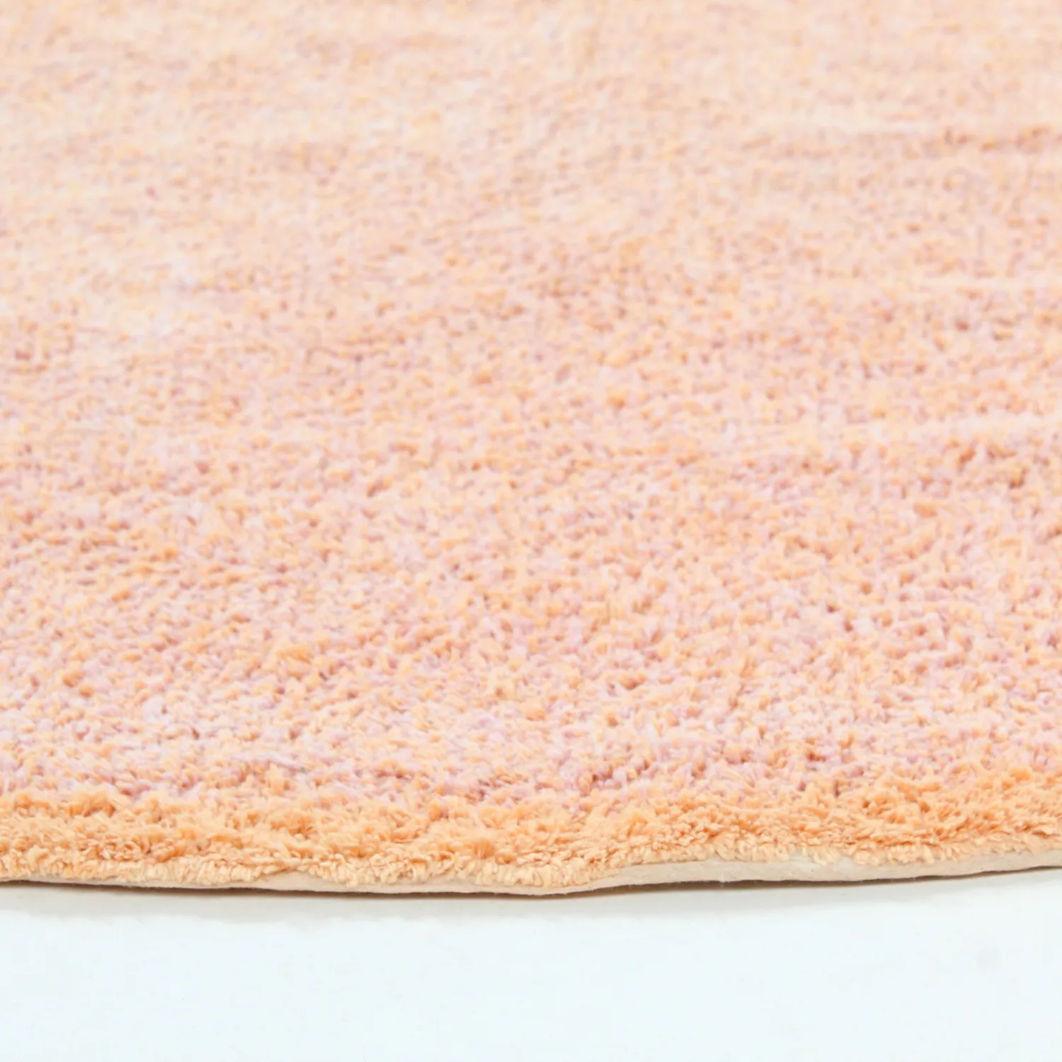 Round rug - Celina Natural Cotton Shaggy (pink/beige)