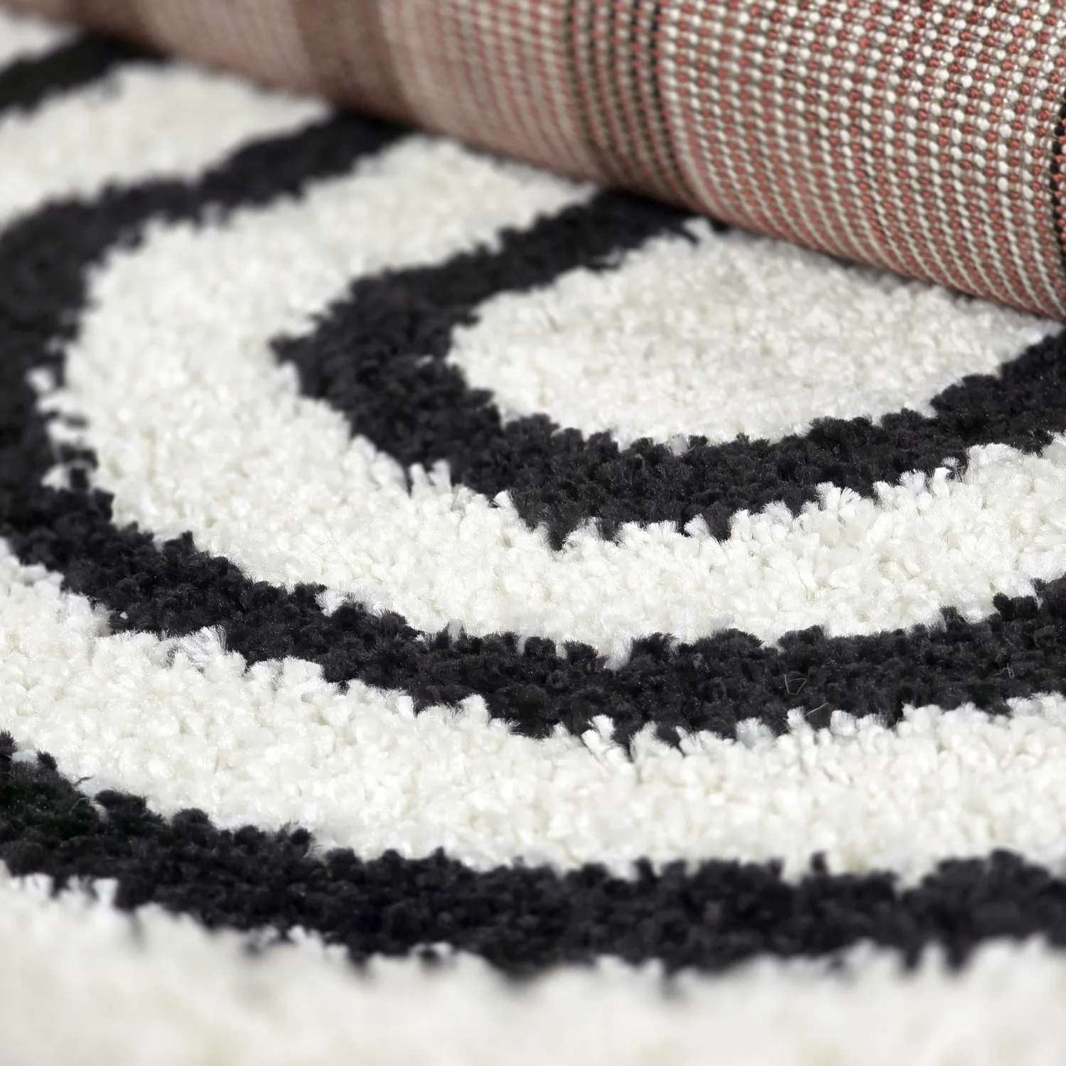 Shaggy rugs - Cluny (white/black)
