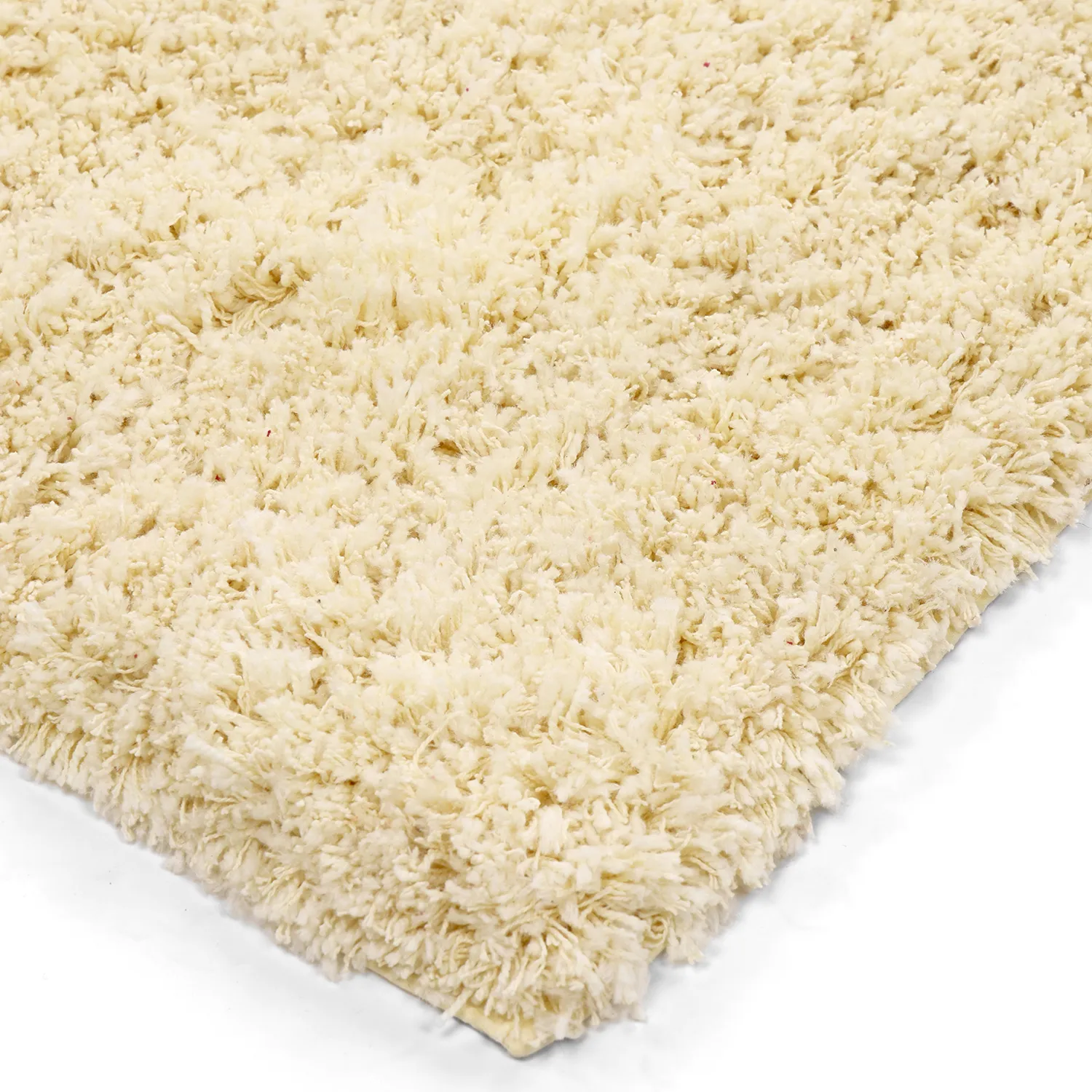Shaggy rugs - Combarro Solid Cotton Shaggy (light yellow)