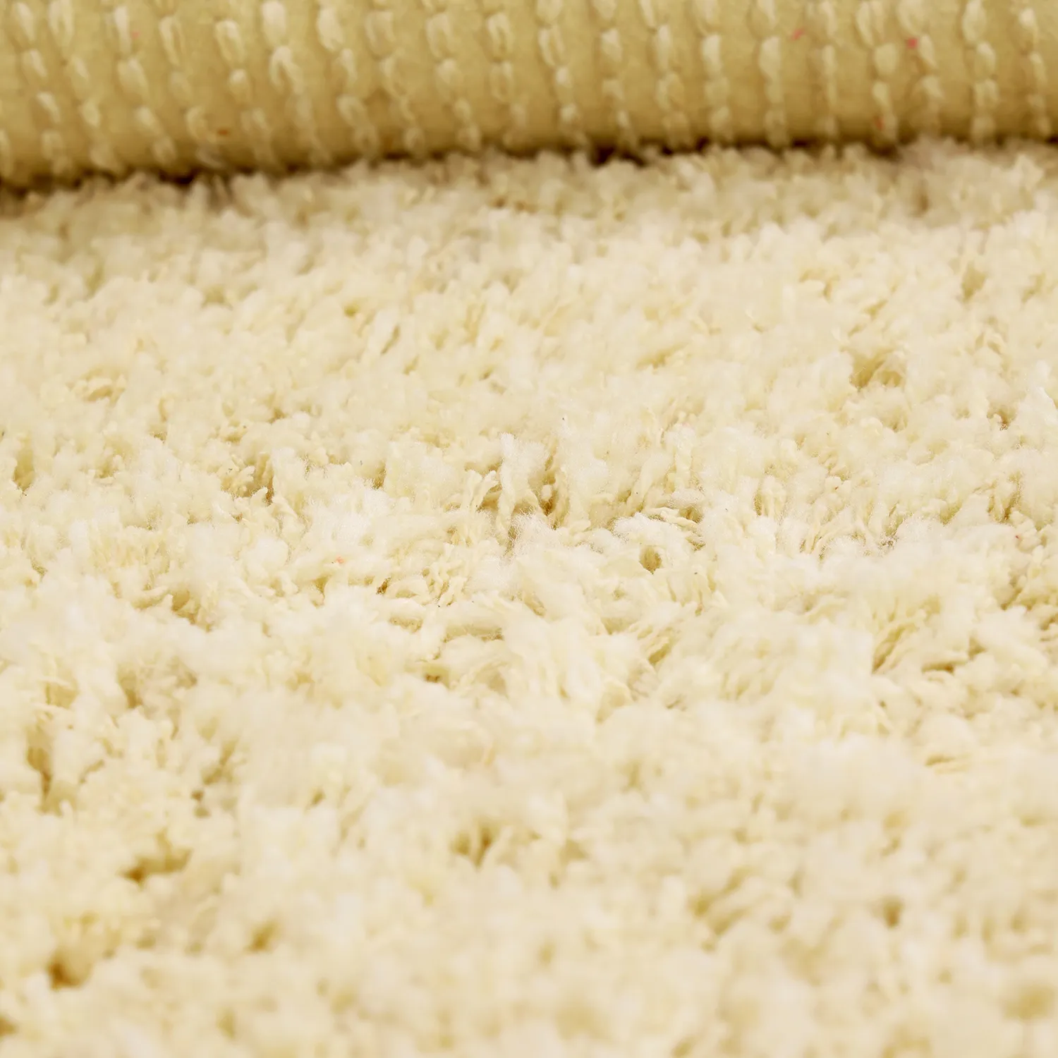 Shaggy rugs - Combarro Solid Cotton Shaggy (light yellow)