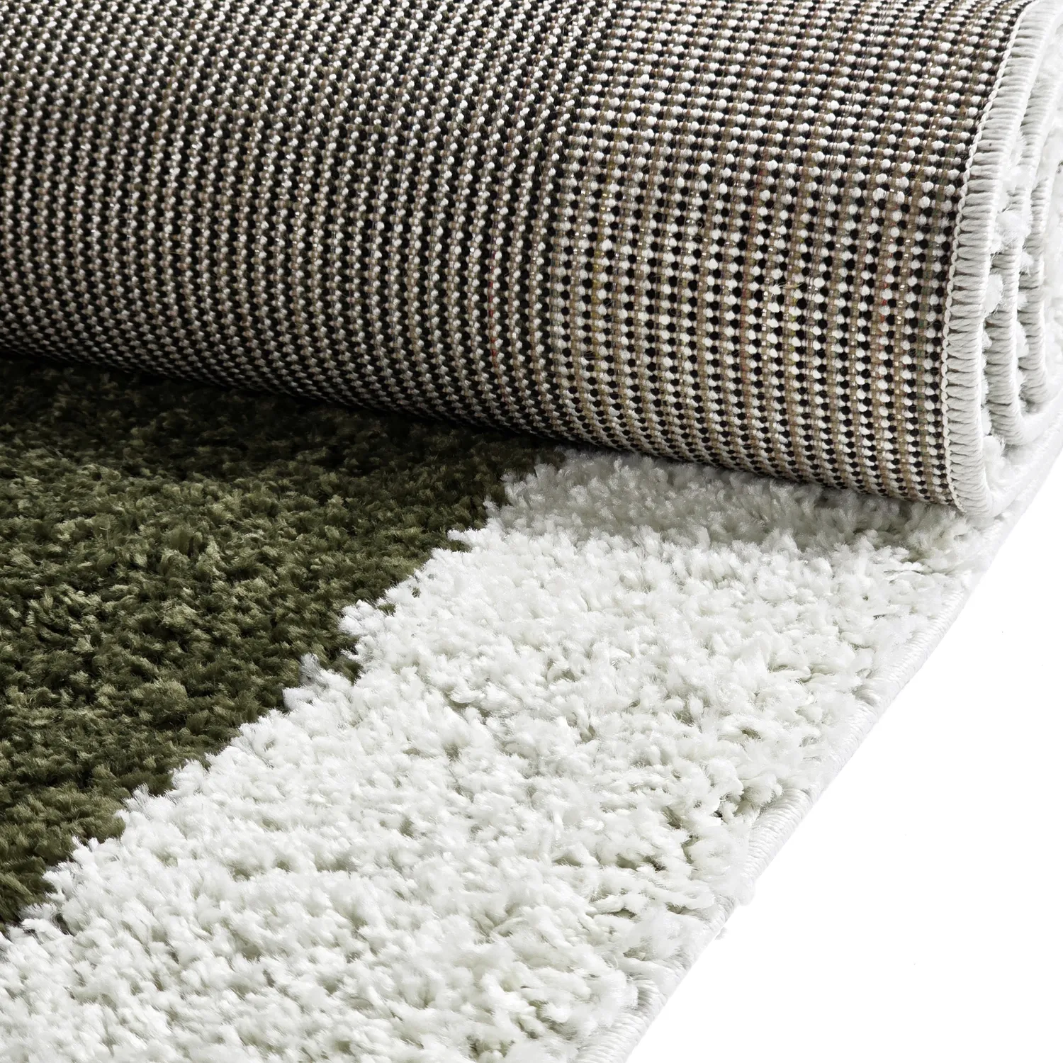 Shaggy rugs - Conques (green/white)