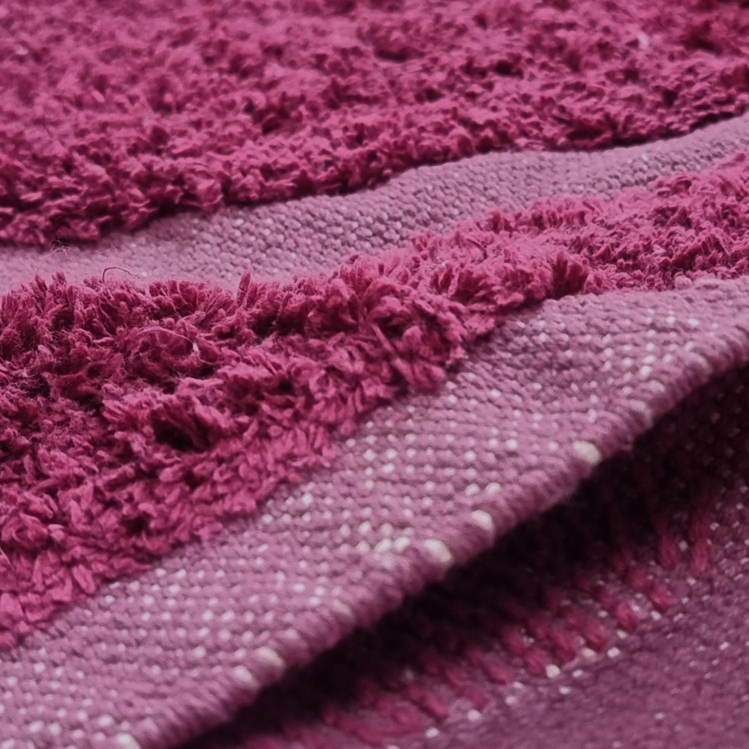 Shaggy rugs - Cyrus Natural Cotton Shaggy (red)