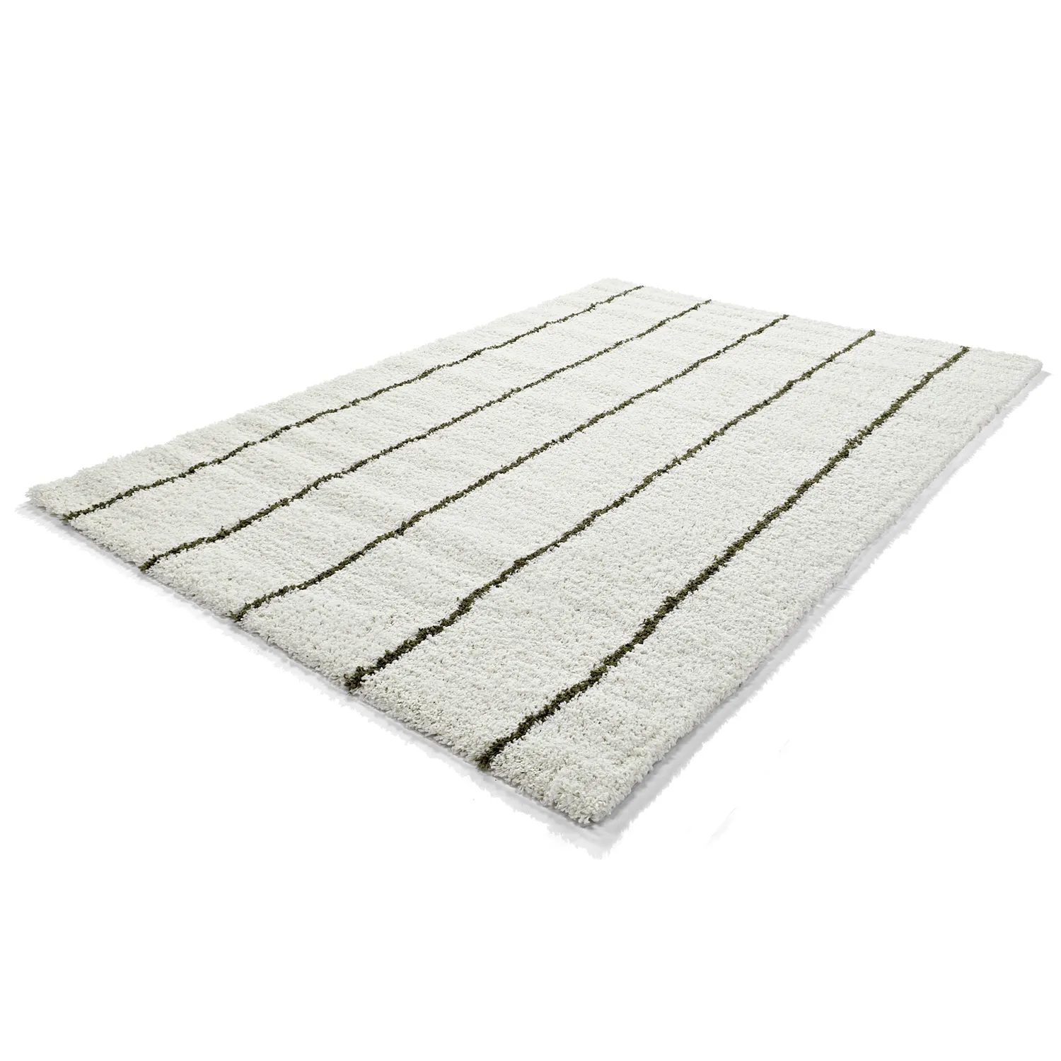 Shaggy rugs - Eze (white/green)