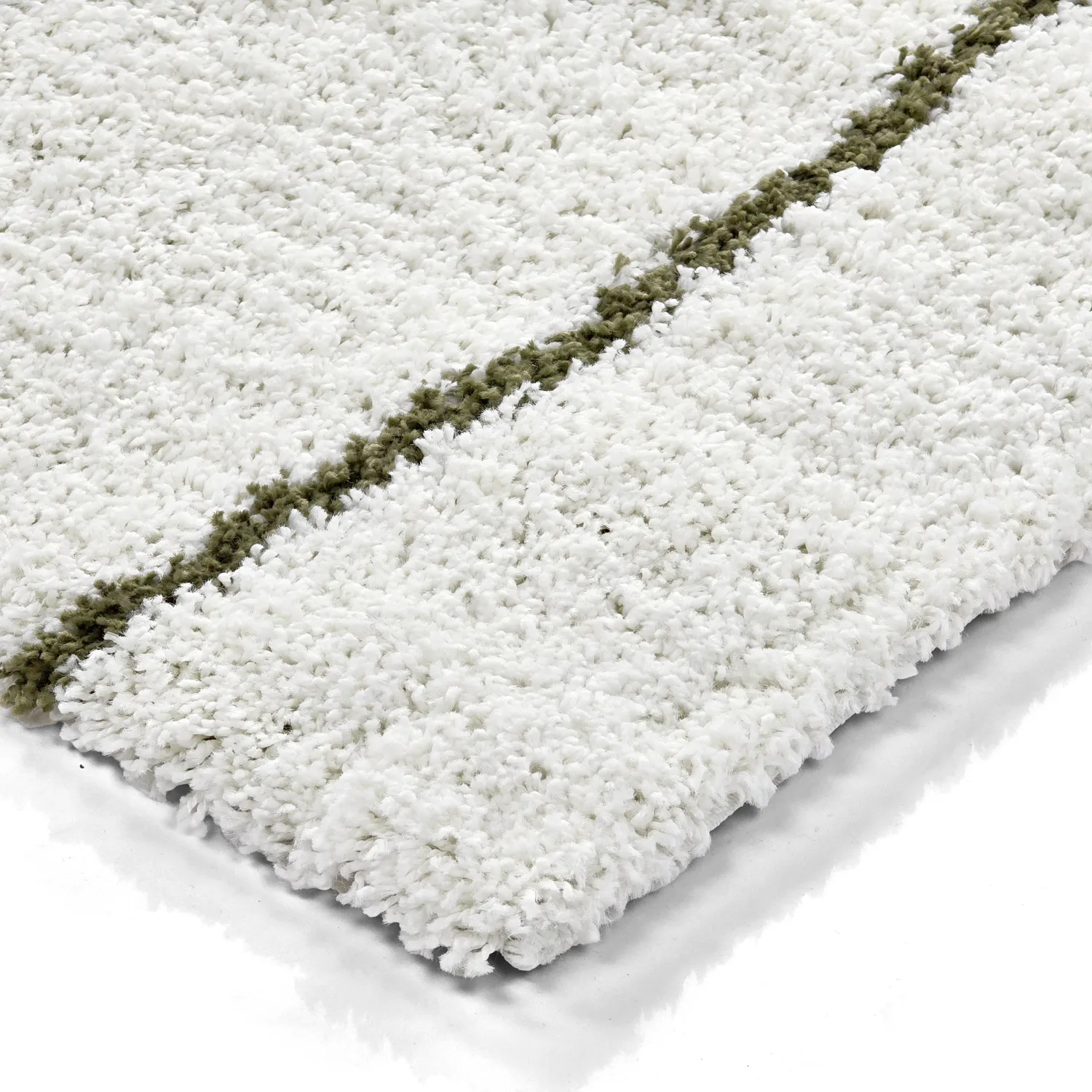 Shaggy rugs - Eze (white/green)