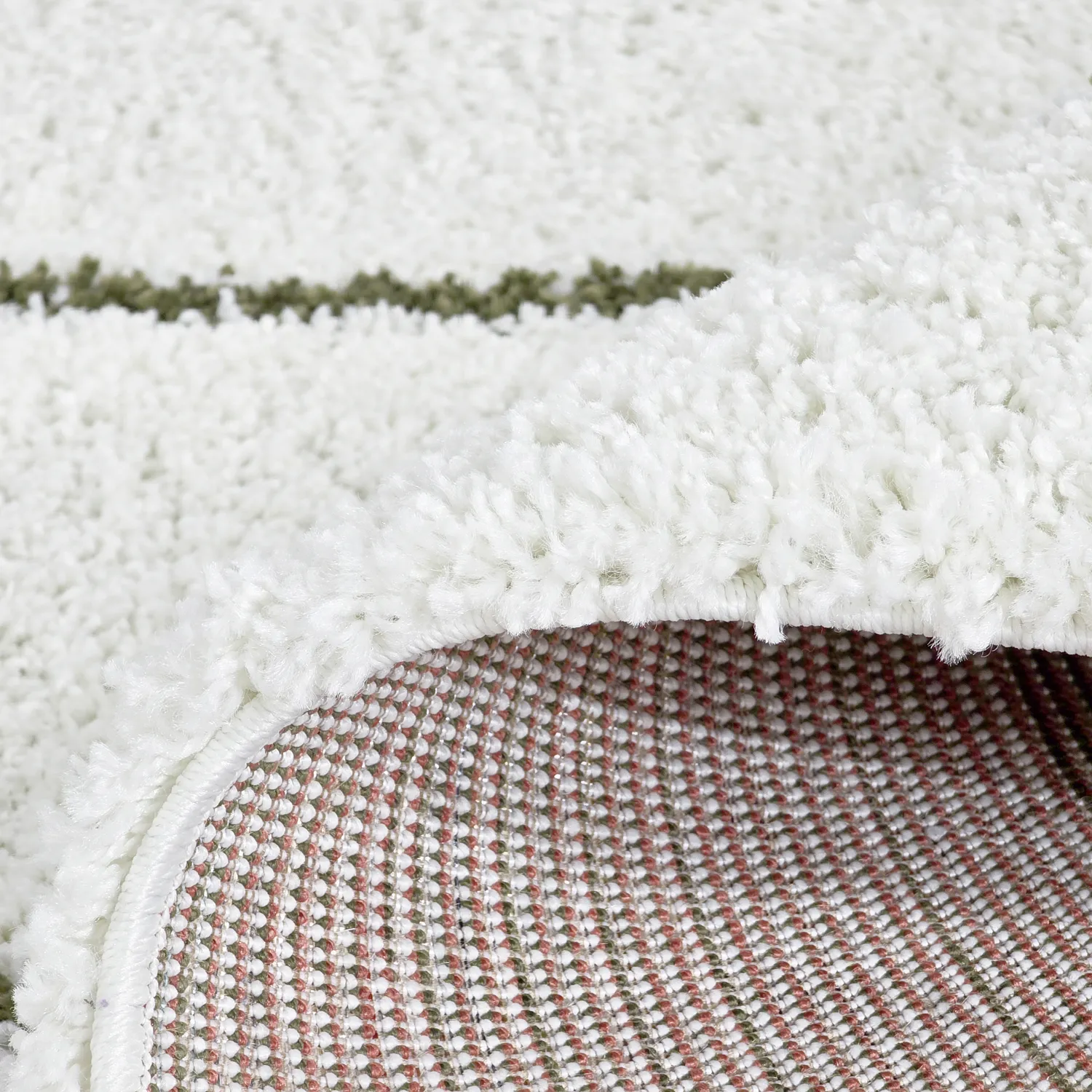 Shaggy rugs - Eze (white/green)