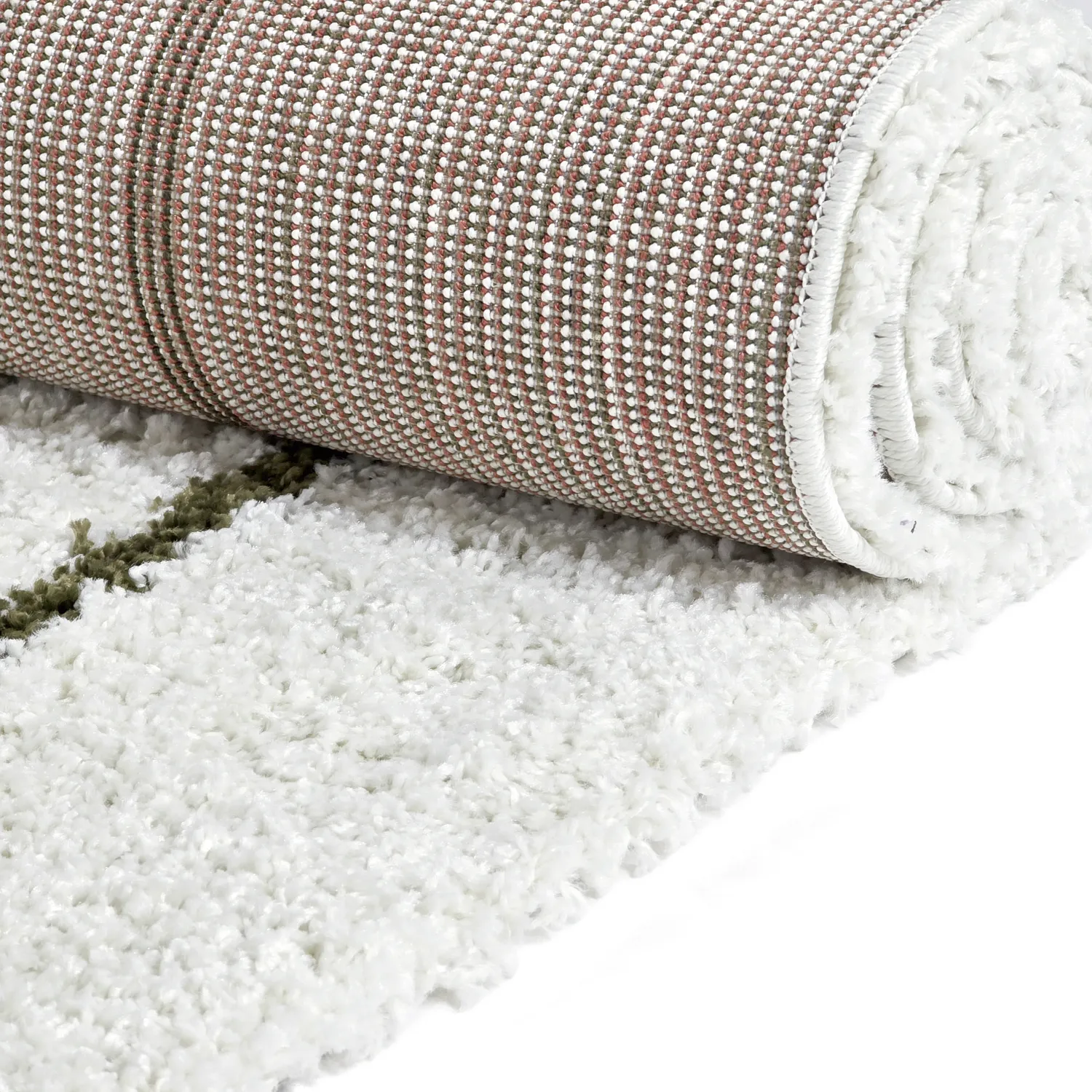Shaggy rugs - Eze (white/green)
