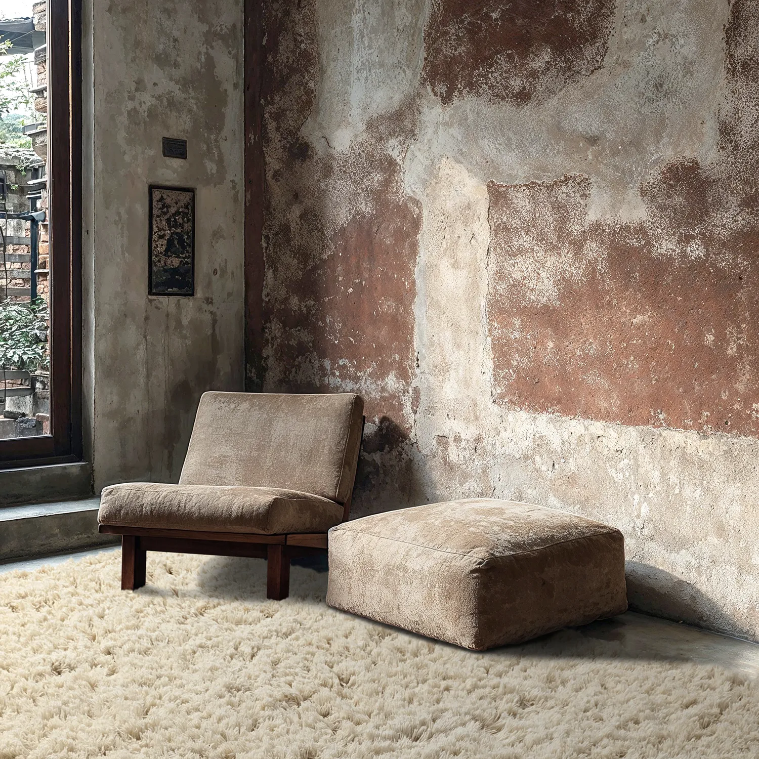 Shaggy rugs - Fassale Hand Woven Wool Shaggy (cream)