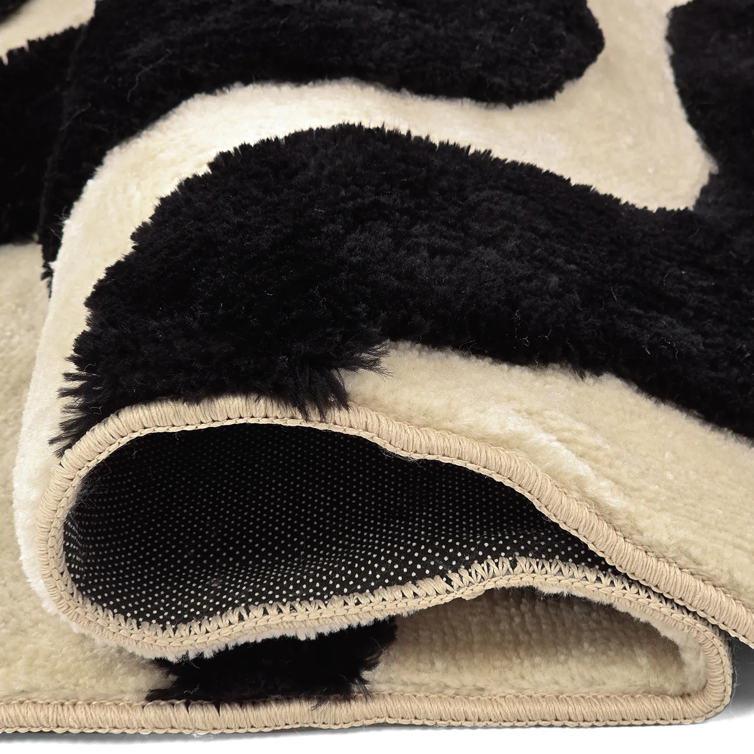 Shaggy rugs - Fergana (cream/black)