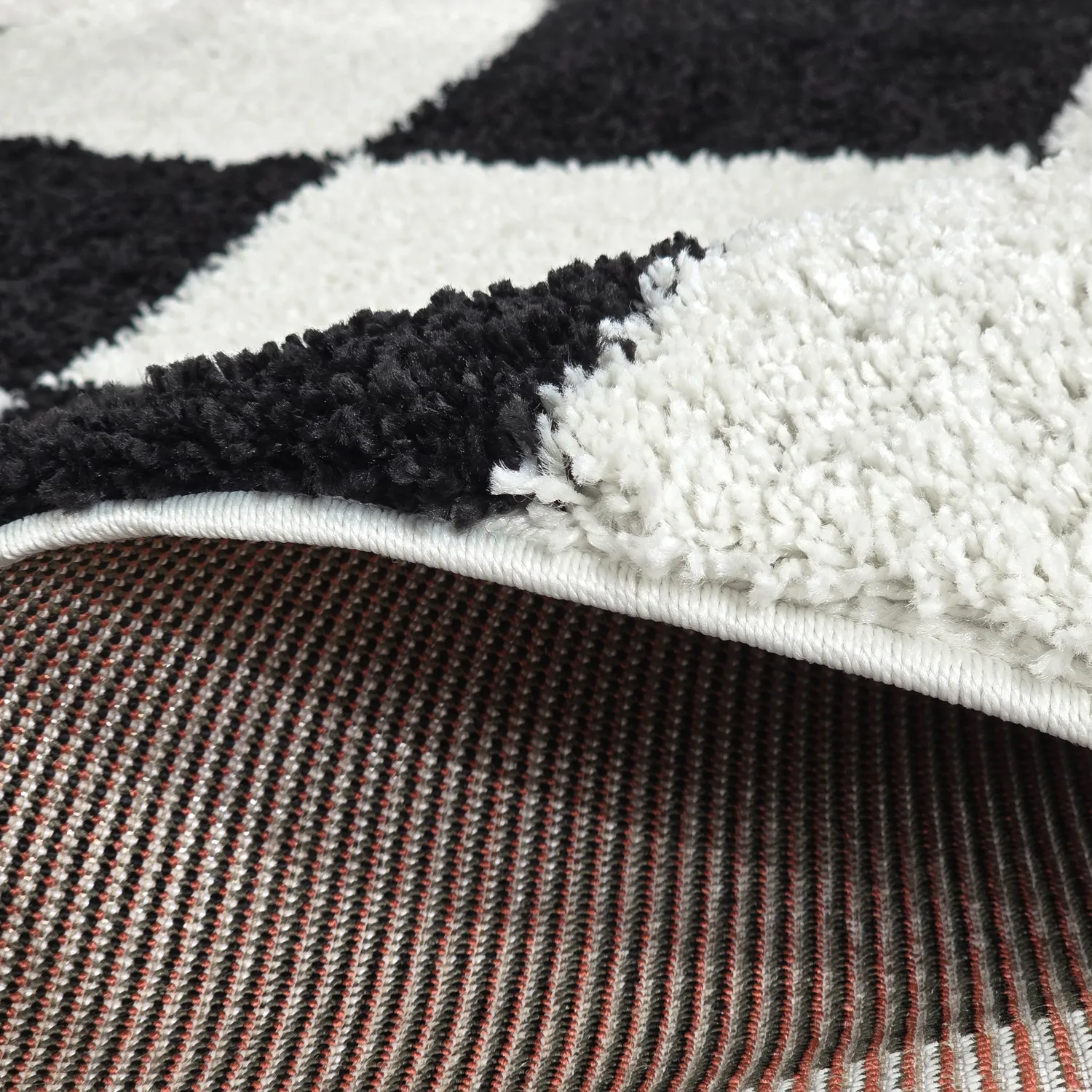 Shaggy rugs - Gordes (black/white)