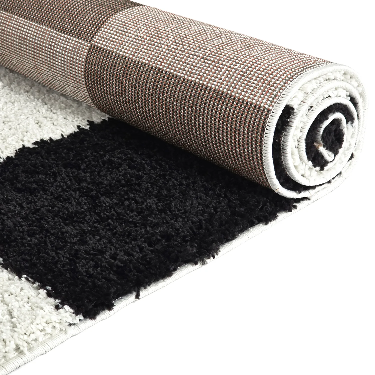 Shaggy rugs - Gordes (black/white)