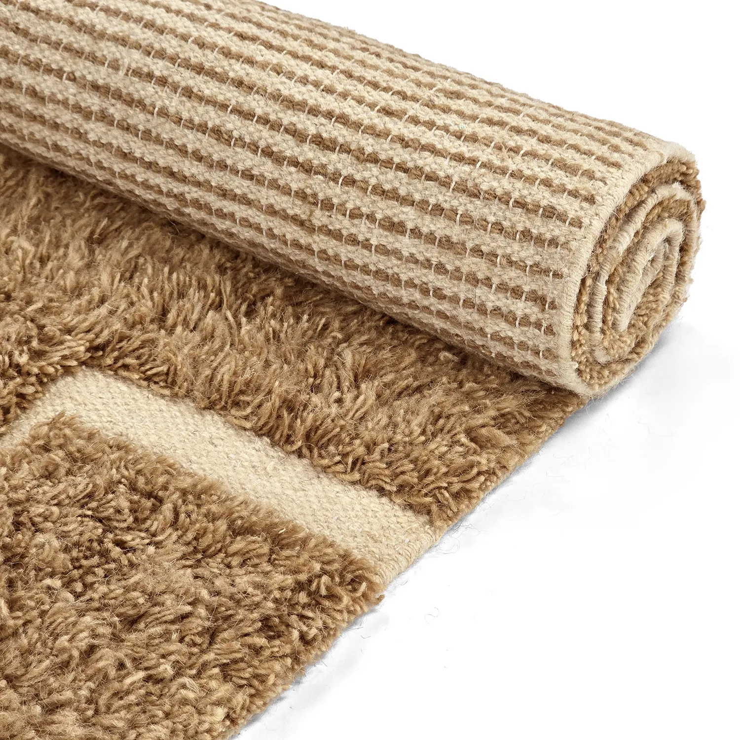 Shaggy rugs - Kiberg Hand Woven Wool Shaggy (beige)