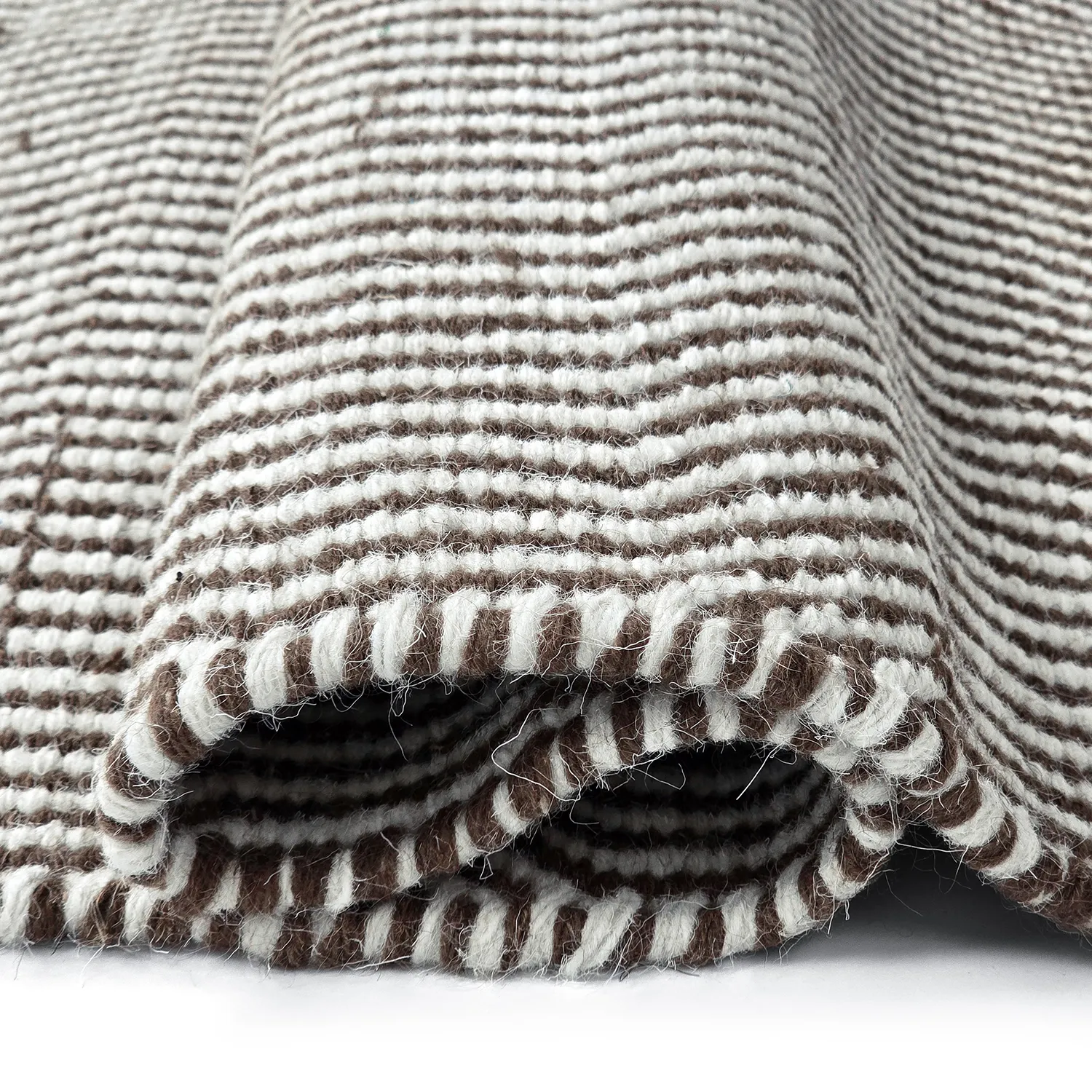Wool rug - Larkana (brown/white)