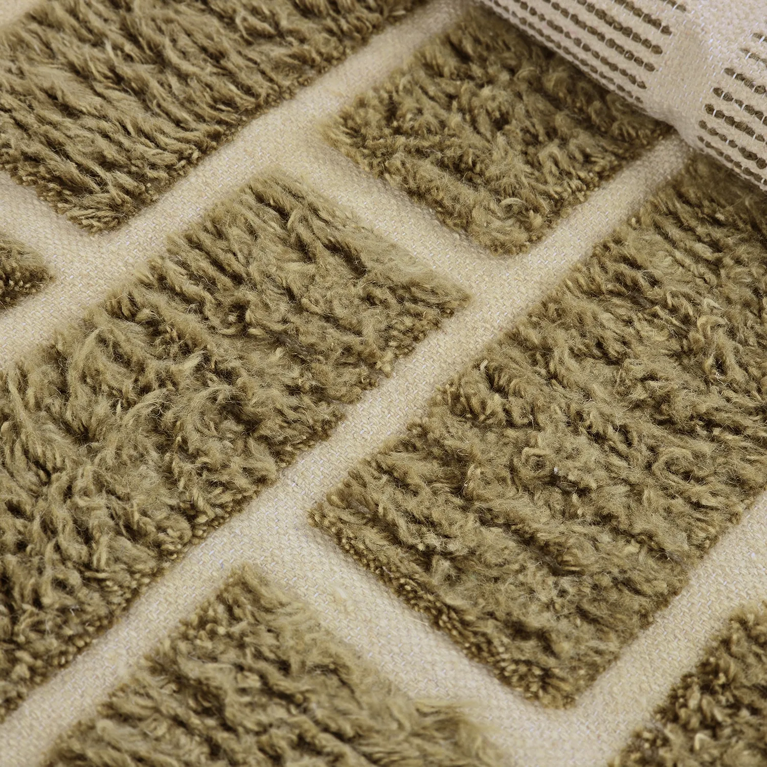 Shaggy rugs - Leknes Hand Woven Wool Shaggy (green)
