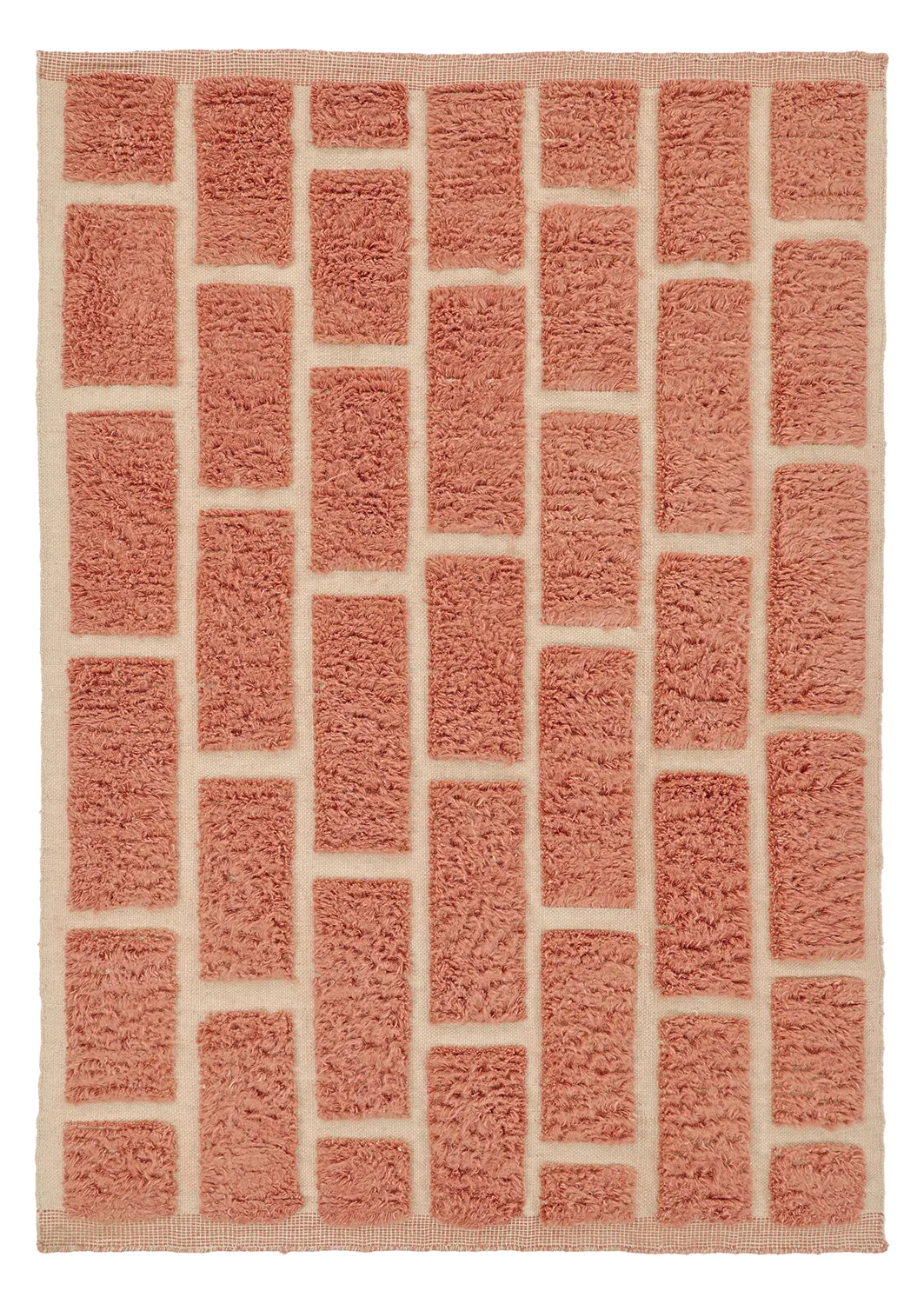 Shaggy rugs - Leknes Hand Woven Wool Shaggy (terracotta)
