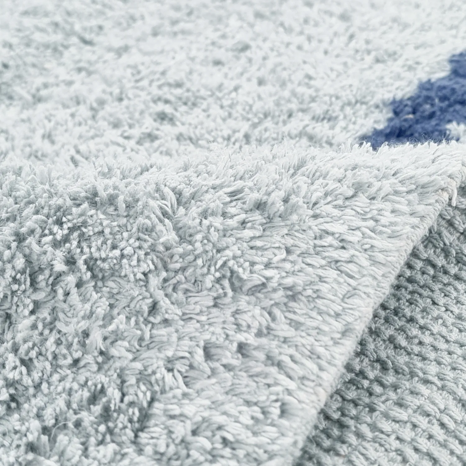 Shaggy rugs - Leora Natural Cotton Shaggy (gray/blue)