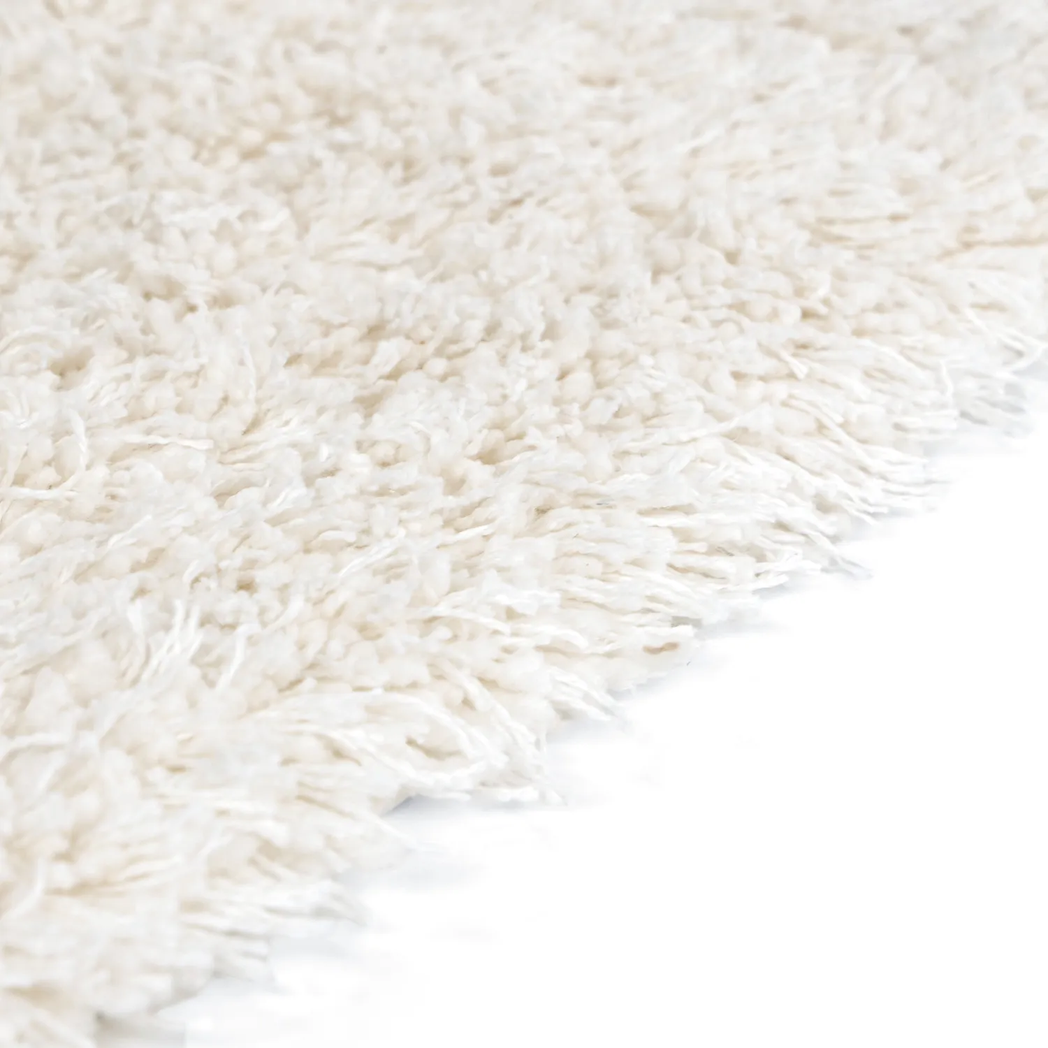 Shaggy rugs - Lindos Natural Cotton Shaggy (white)