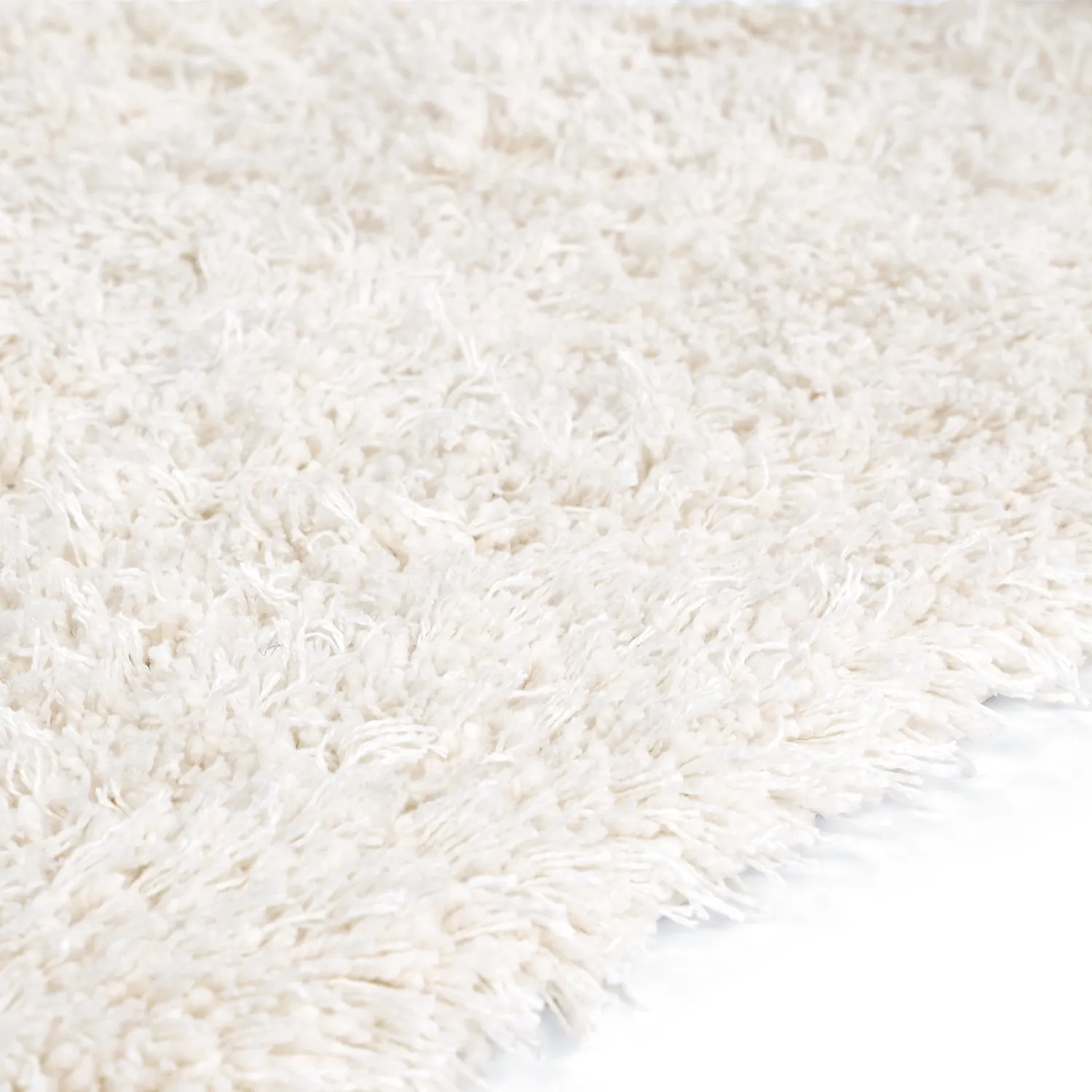 Shaggy rugs - Lindos Natural Cotton Shaggy (white)