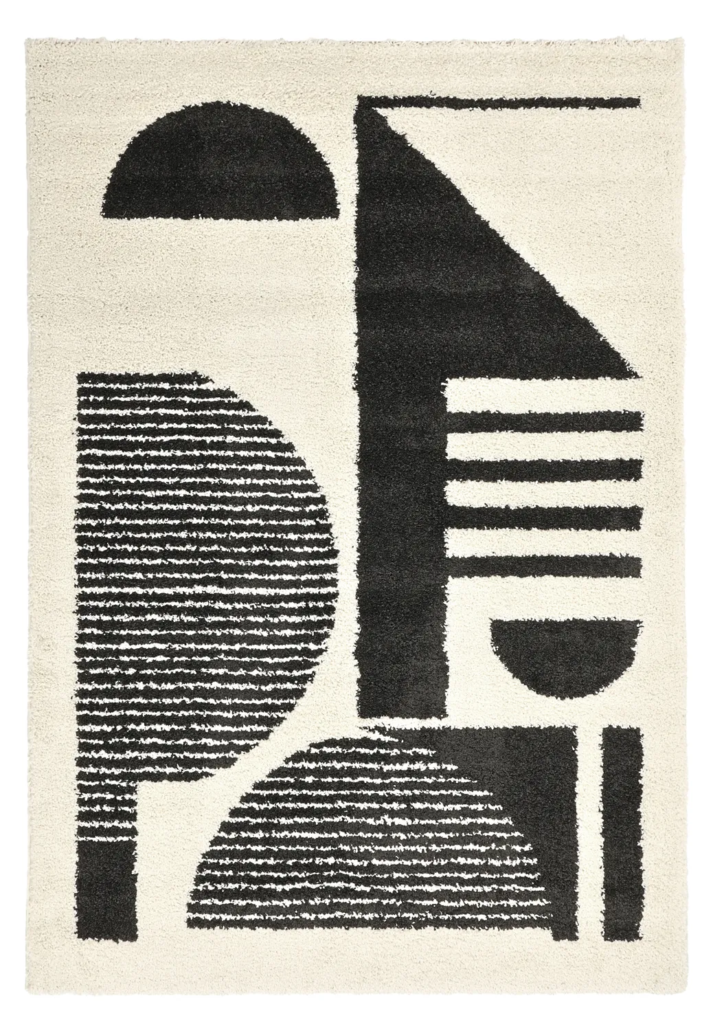 Shaggy rugs - Maron (black/white)