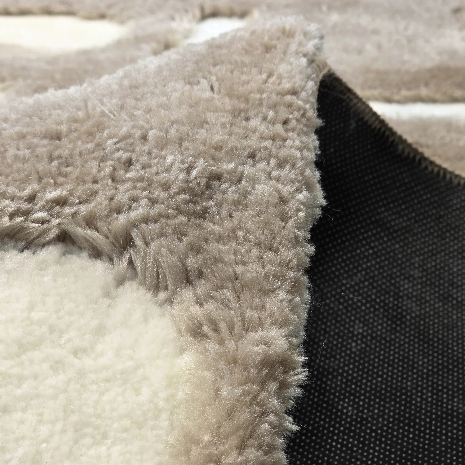 Shaggy rugs - Palmyra (beige/white)