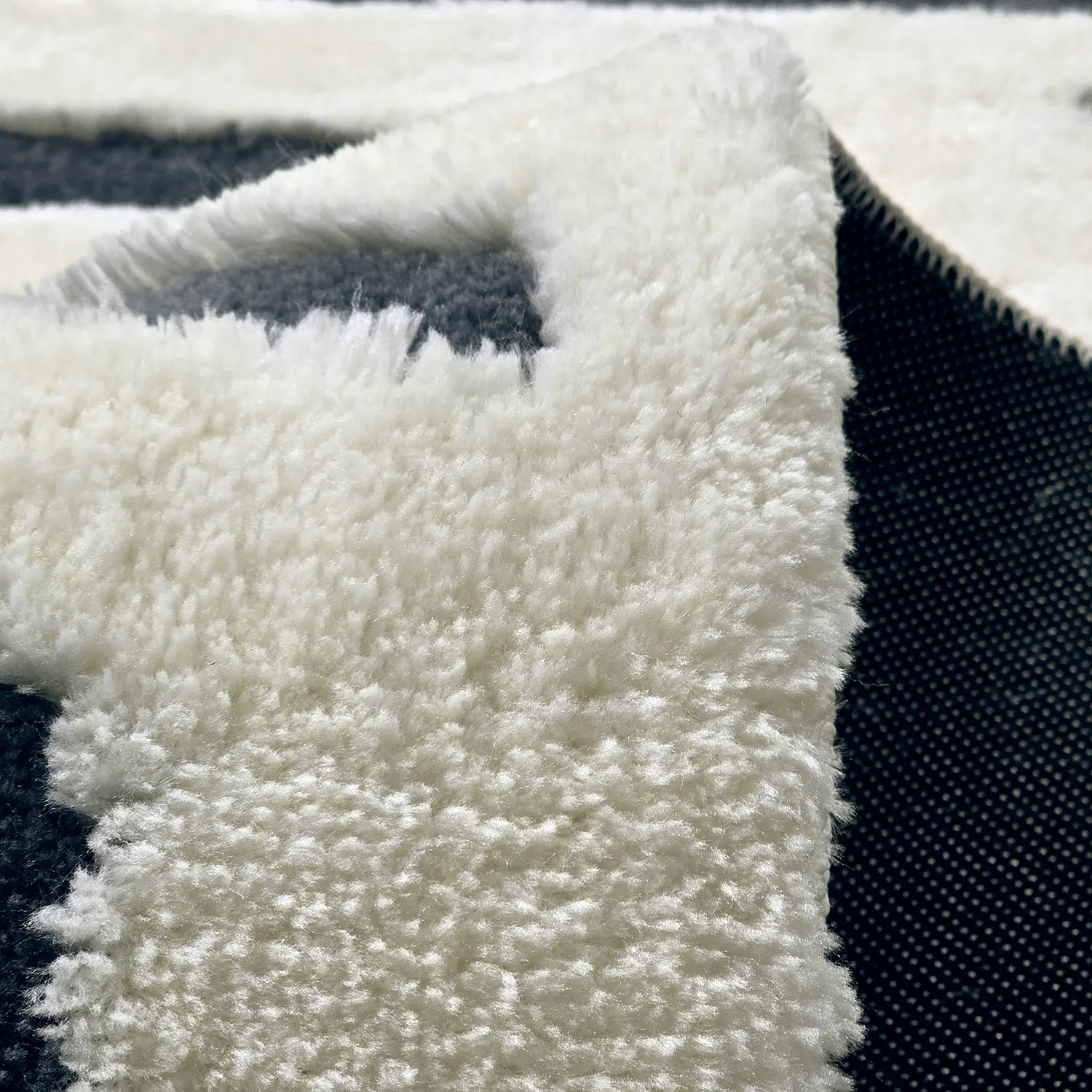 Shaggy rugs - Palmyra (white/navy blue)