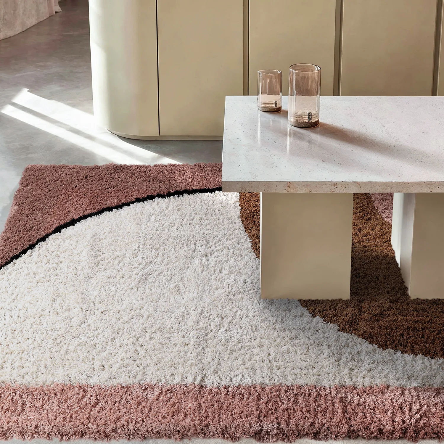 Shaggy rugs - Perast Natural Cotton Shaggy (multi)