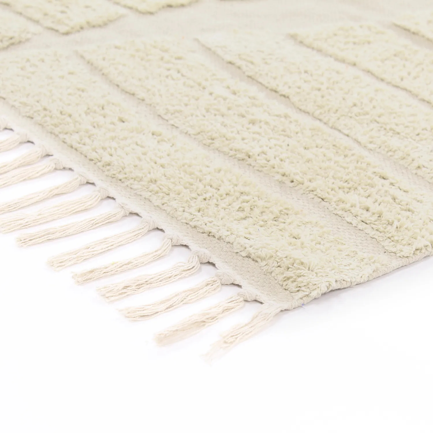 Shaggy rugs - Rani Natural Cotton Shaggy (beige)